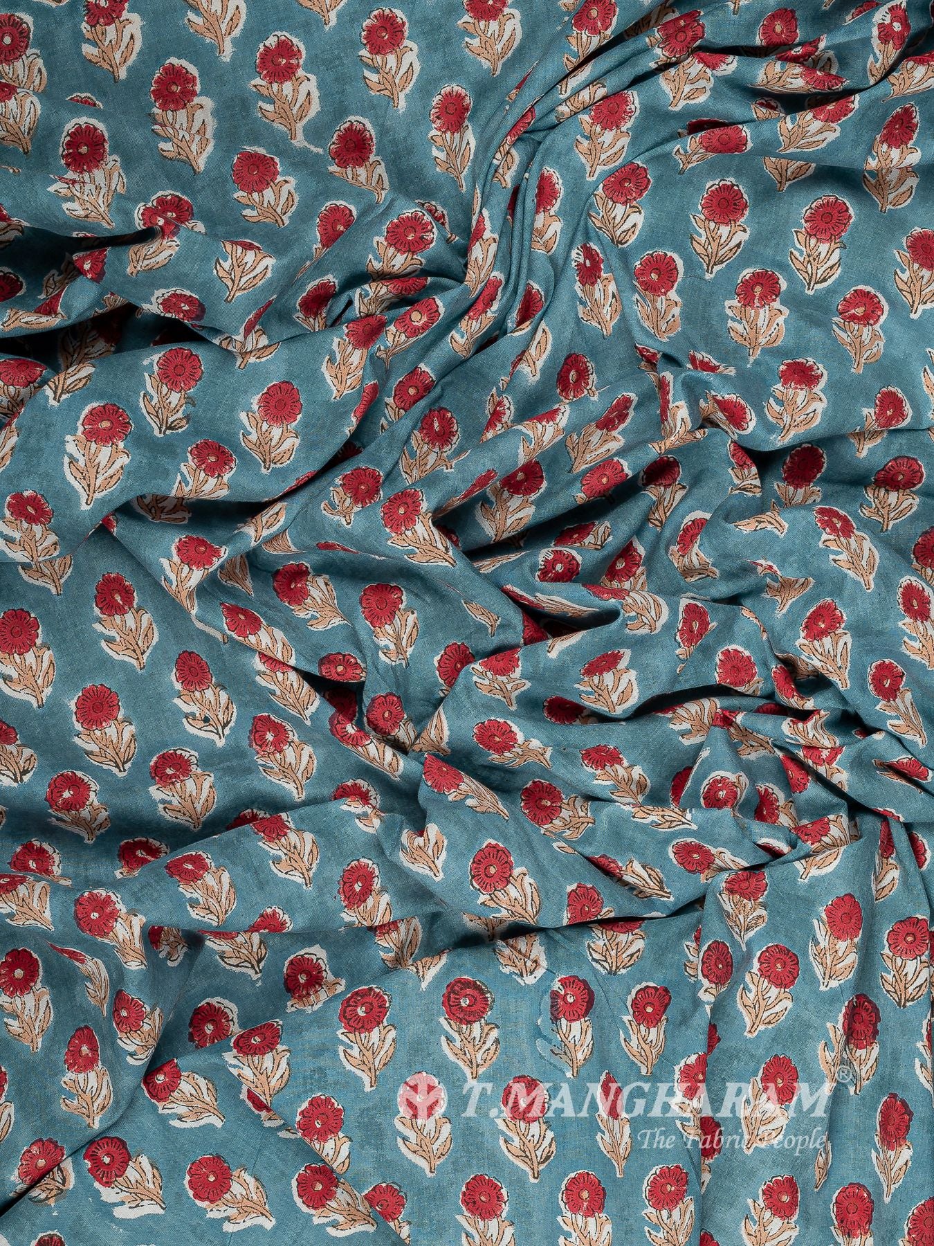 Blue Cotton Fabric - EC16034
