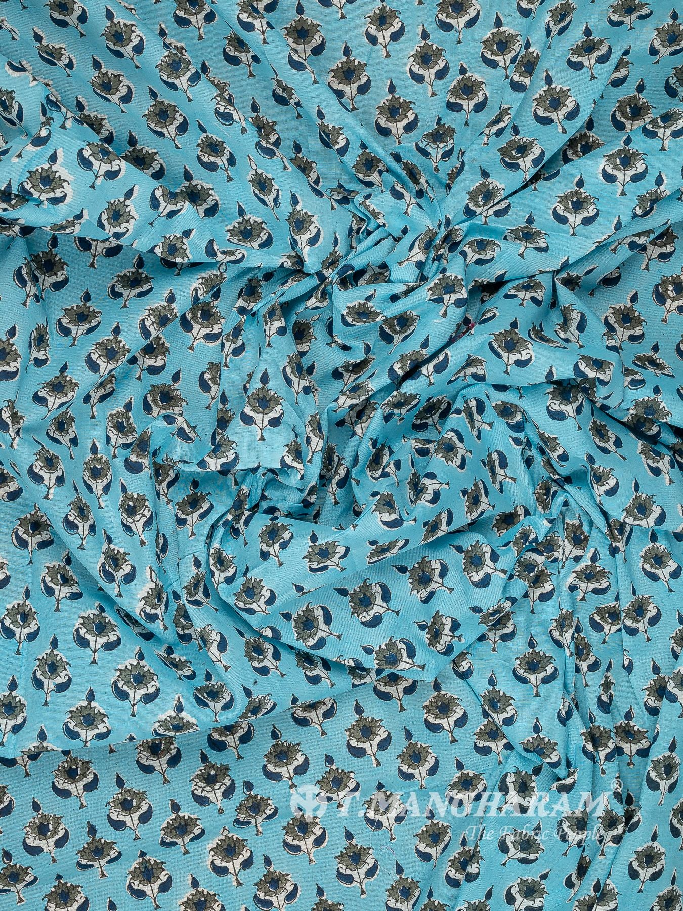 Blue Cotton Fabric - EC16028