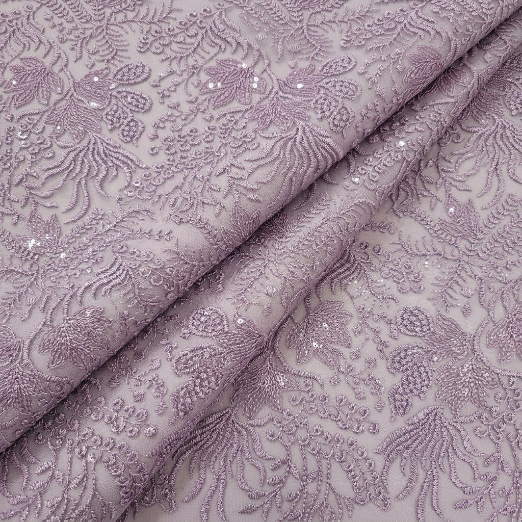 Folded Violet Net Fabric