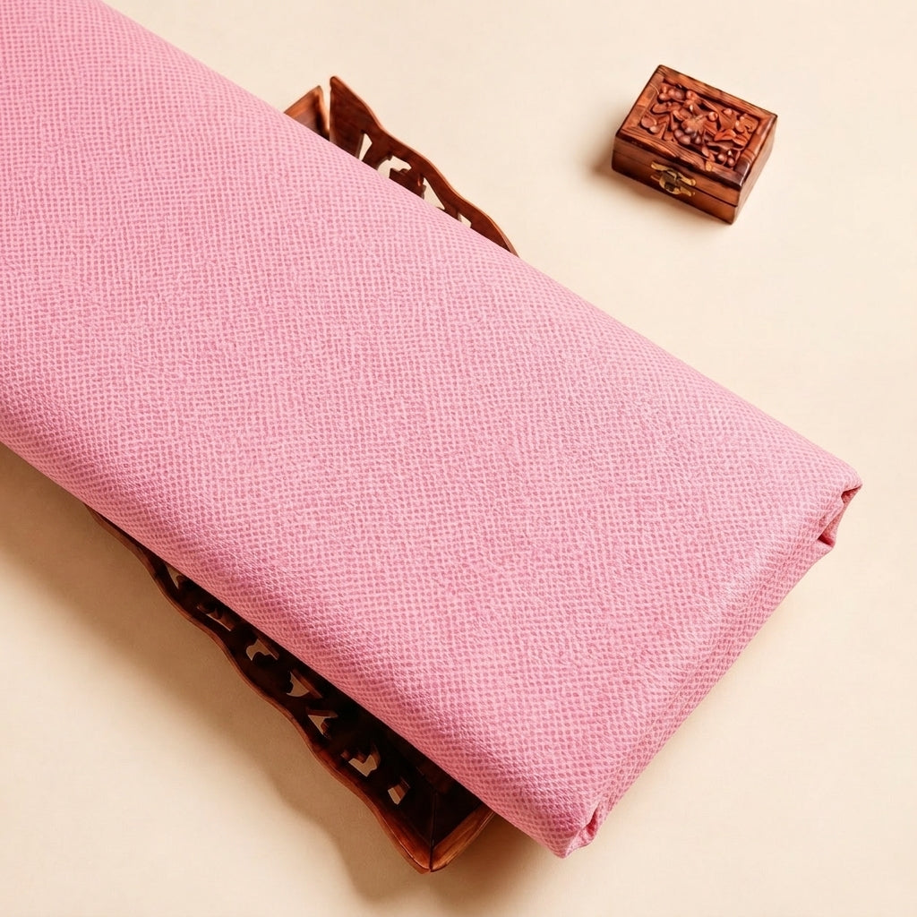Baby Pink Net Plain Net Fabric