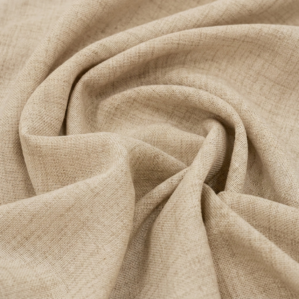 Swirled Plain Beige Plain Cambric Cotton Fabric