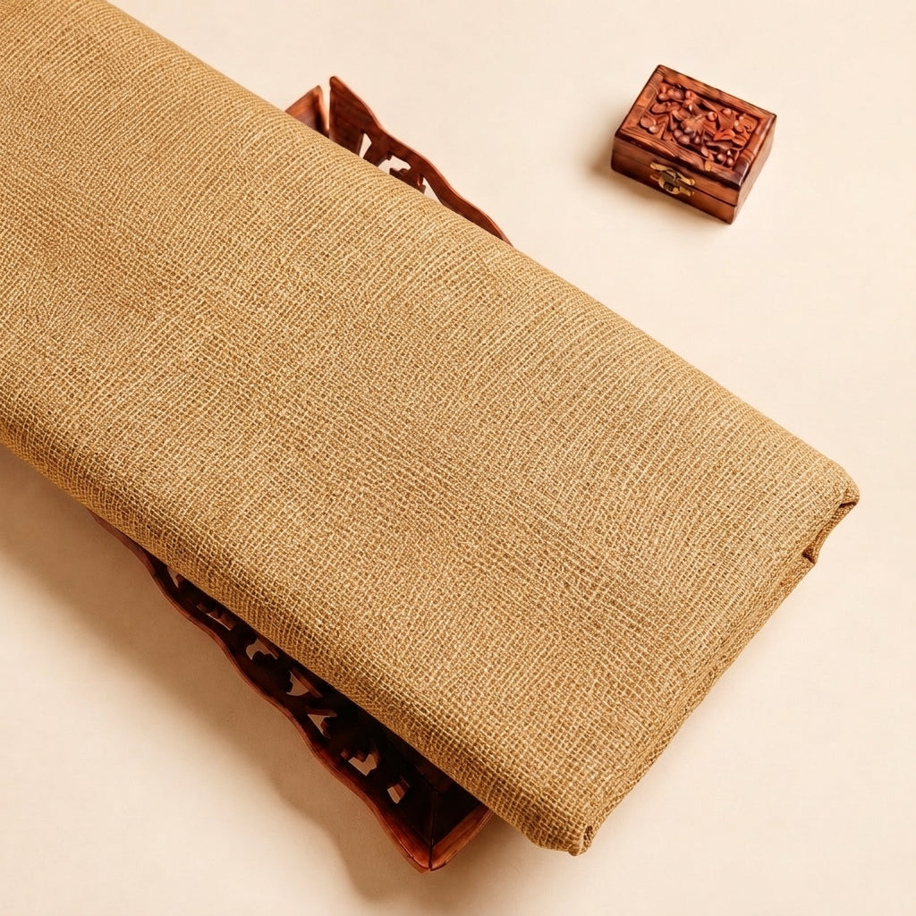 Beige Net Plain Net Fabric