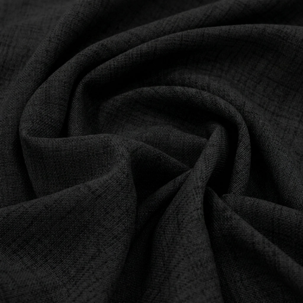 Swirled Plain Black Plain Cambric Cotton Fabric