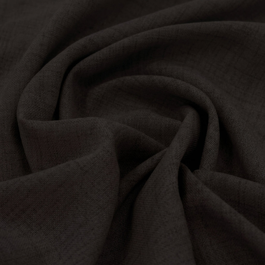 Swirled Plain Black Plain Crepe Fabric