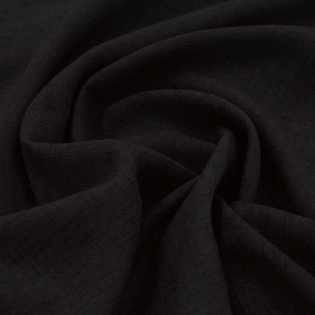 Swirled Plain Black Plain Satin Fabric