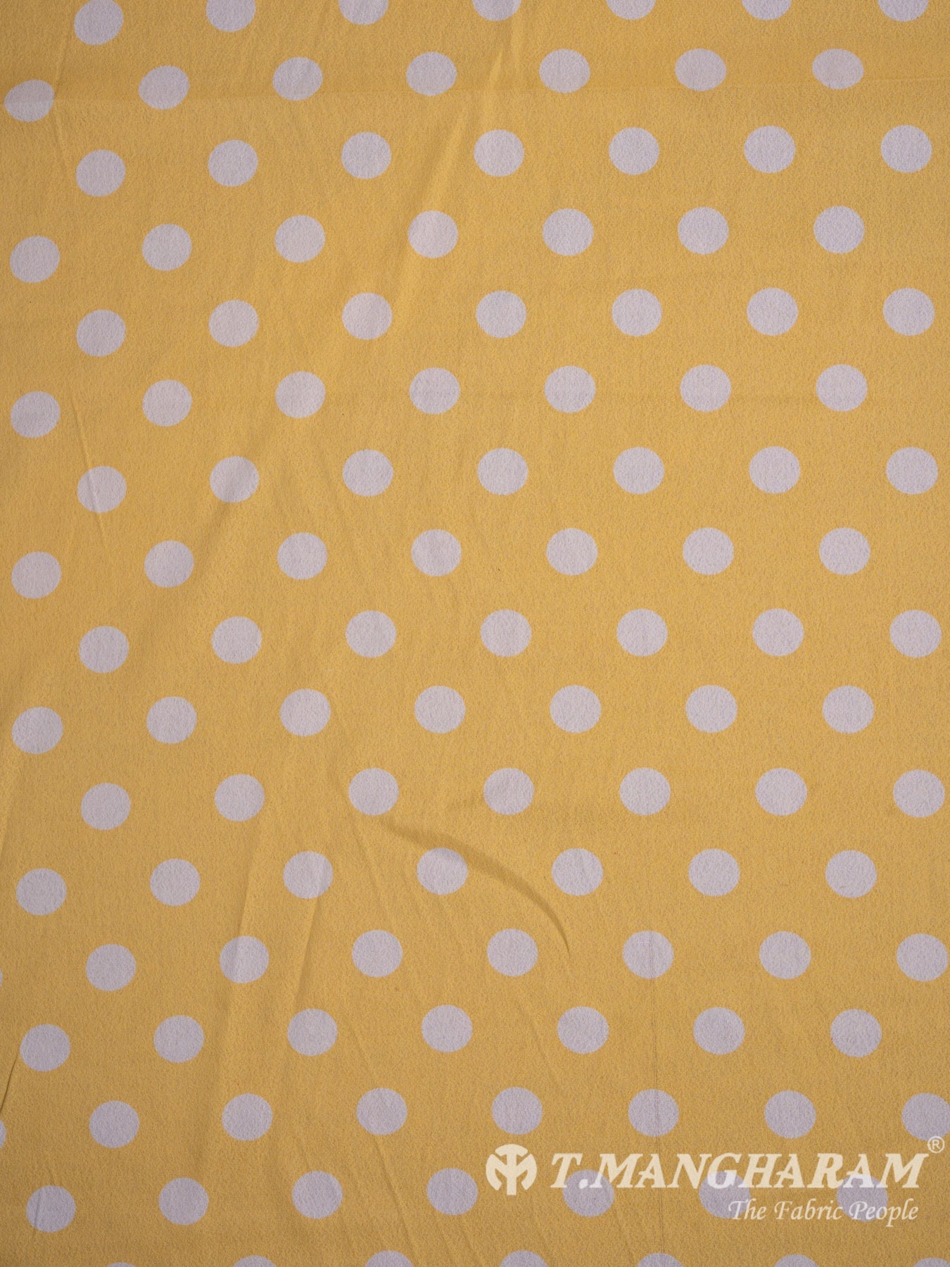 Yellow Printed Crepe Fabric - EA0439 view-3