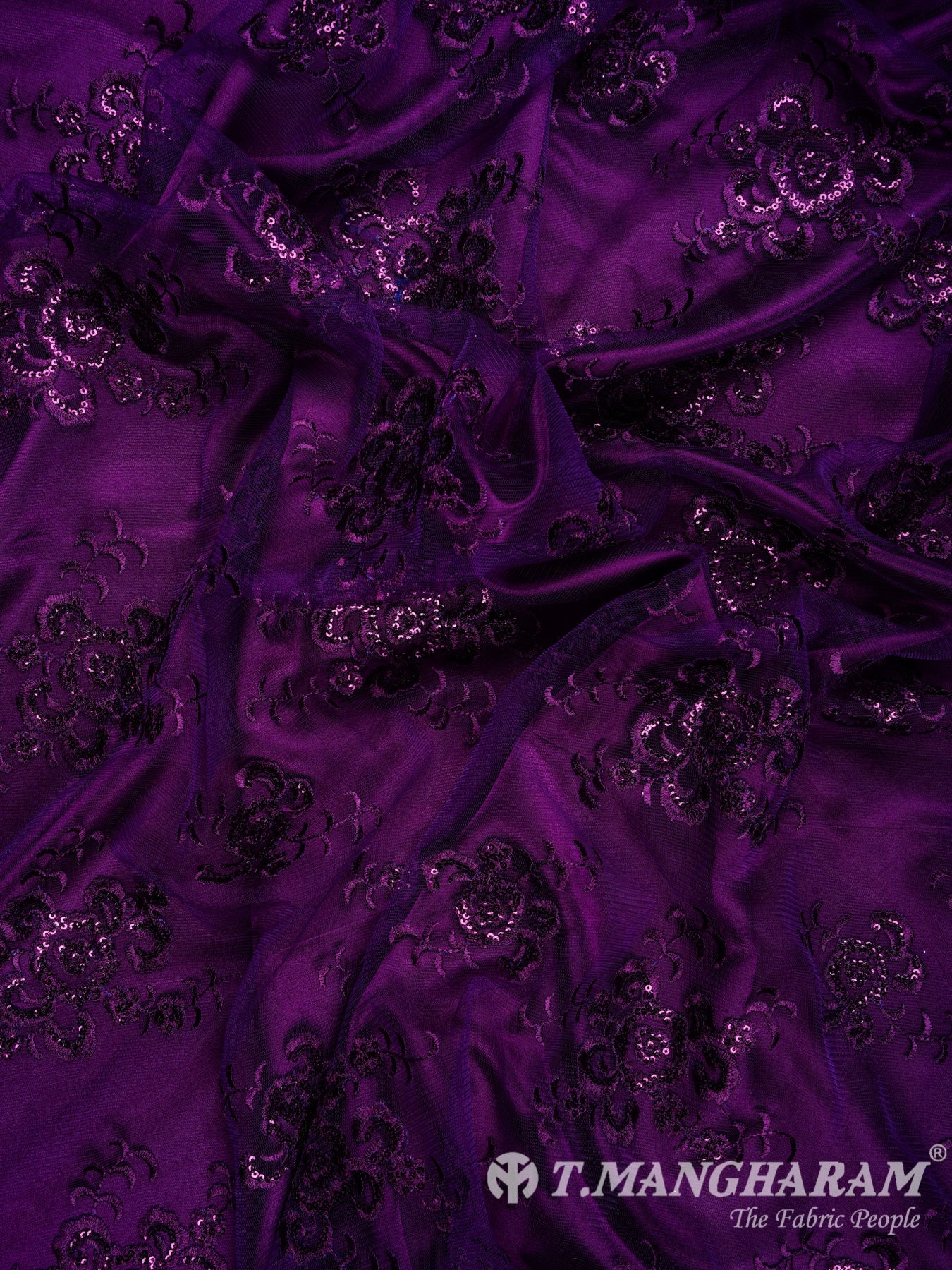 Purple Fancy Net Fabric - EB0167 view-3