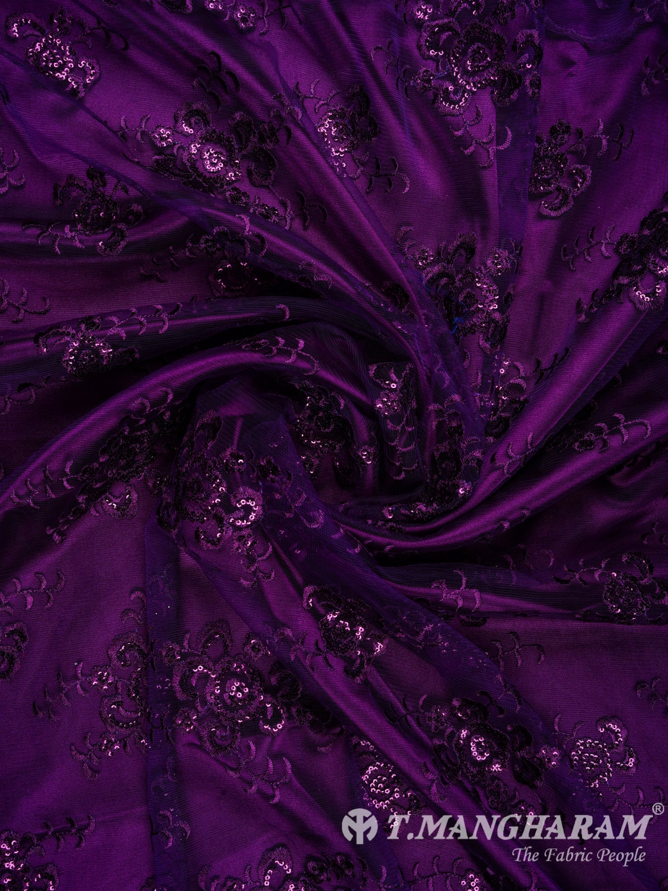 Purple Fancy Net Fabric - EB0167 view-1