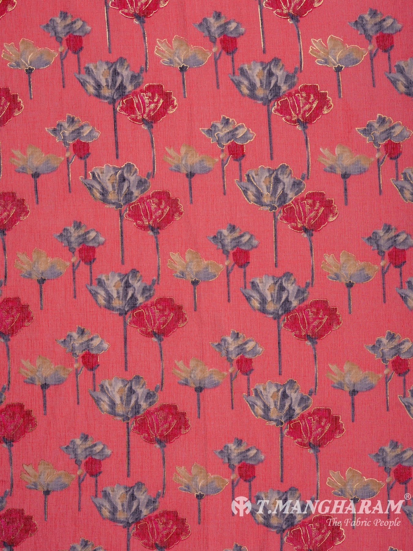 Red Rayon Cotton Fabric - EA0297 view-3