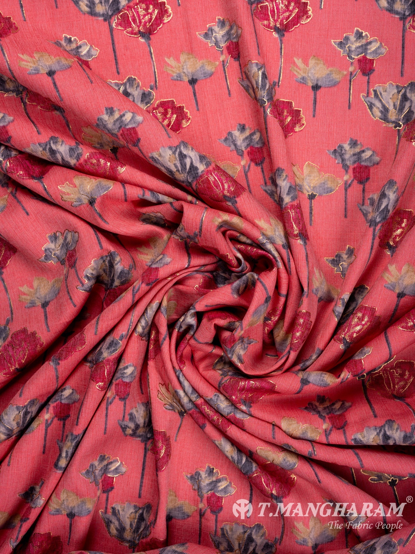 Red Rayon Cotton Fabric - EA0297 view-1