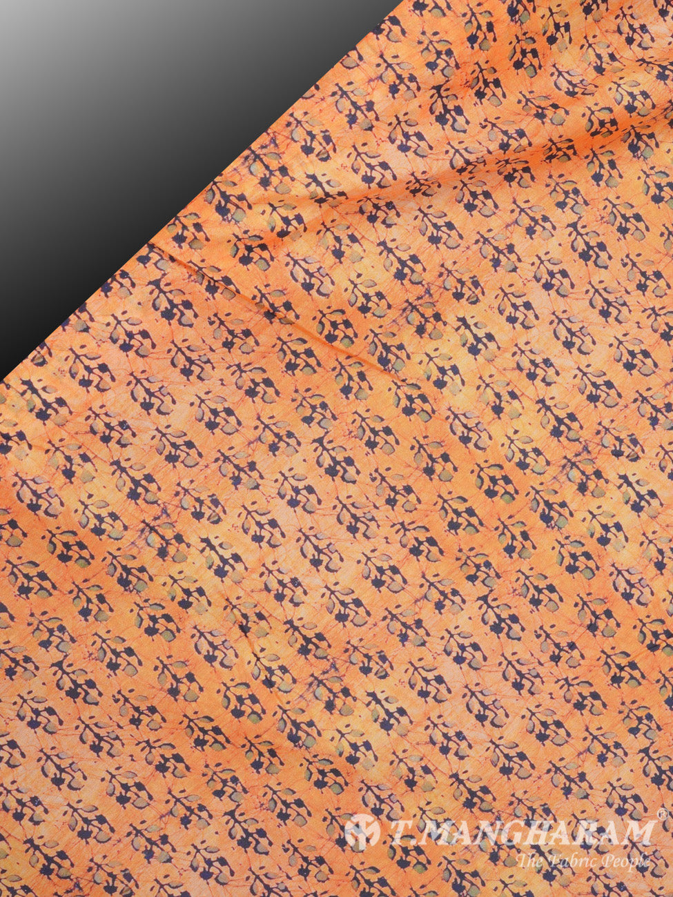 Orange Muslin Cotton Fabric - EC2466 view-2
