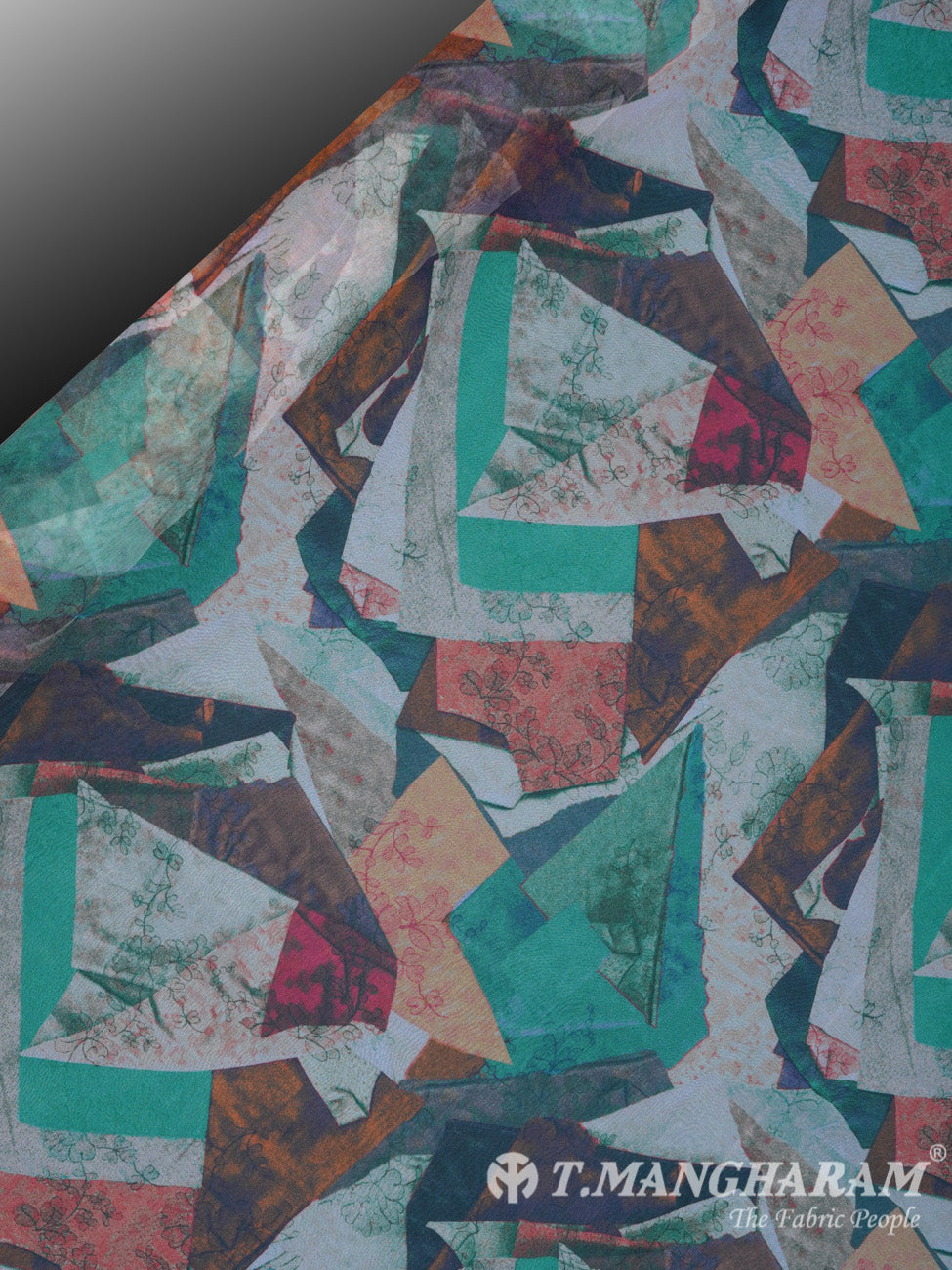 Multicolor Georgette Fabric - EB1265 view-2