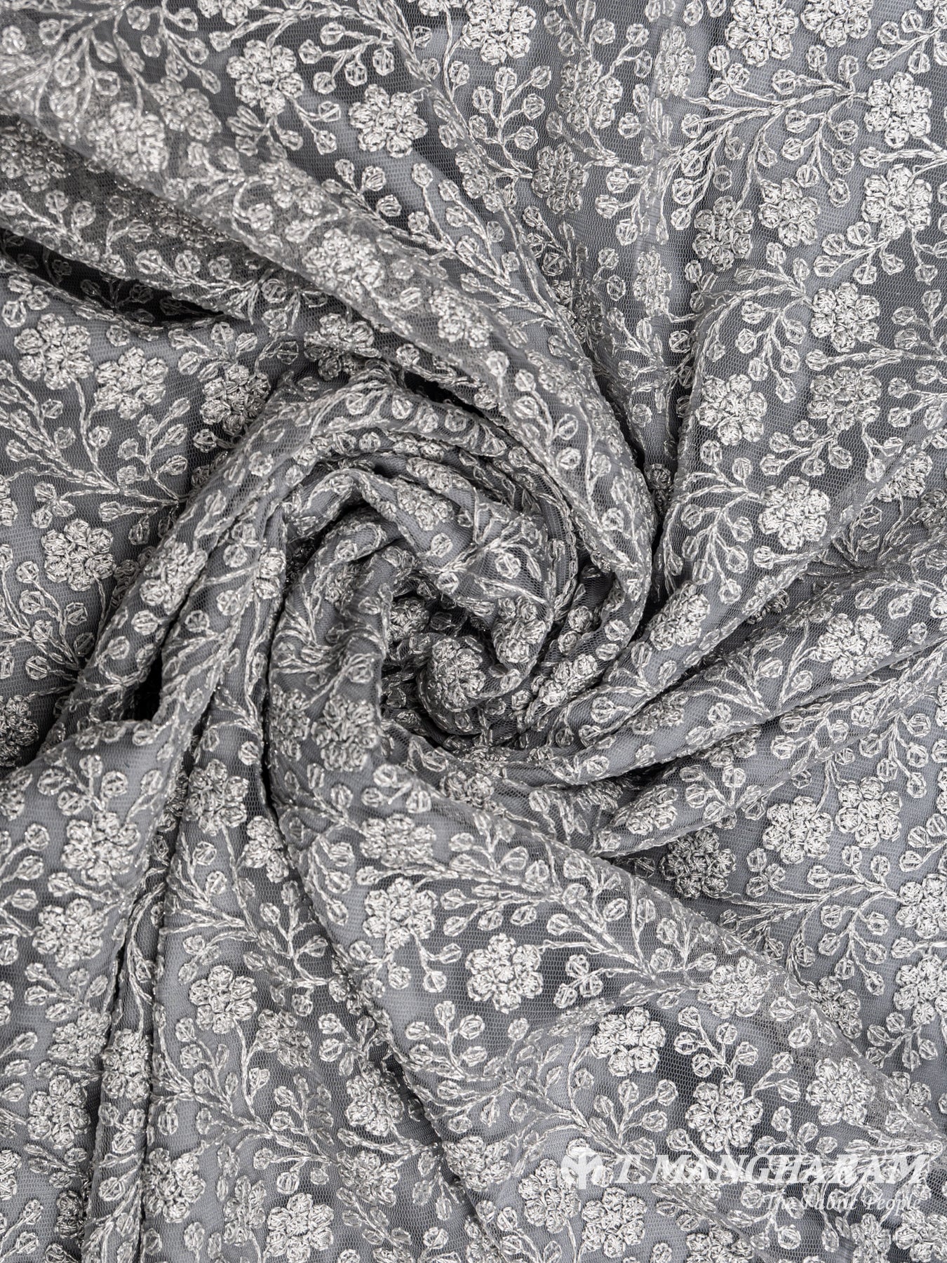 Grey Georgette Fabric - EC4829 view-1