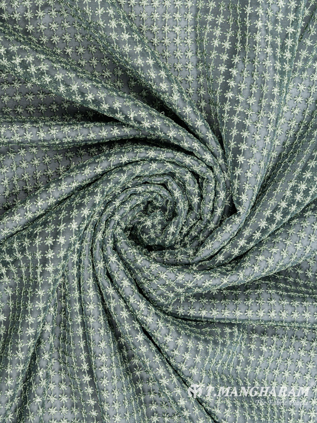 Mehndi Green Georgette Fabric - EC4823 view-1