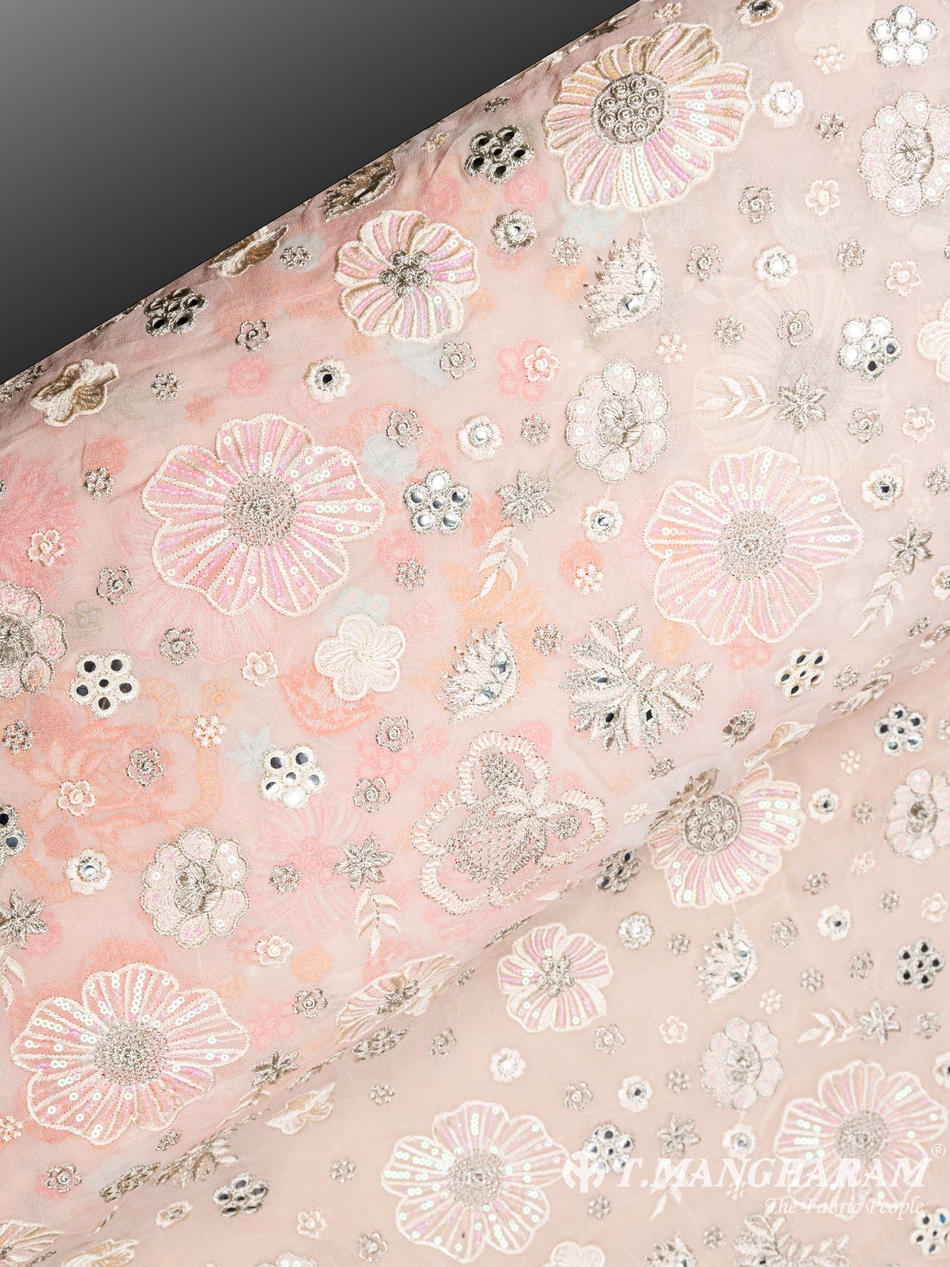 Pink Georgette Fabric - EC4837 view-2