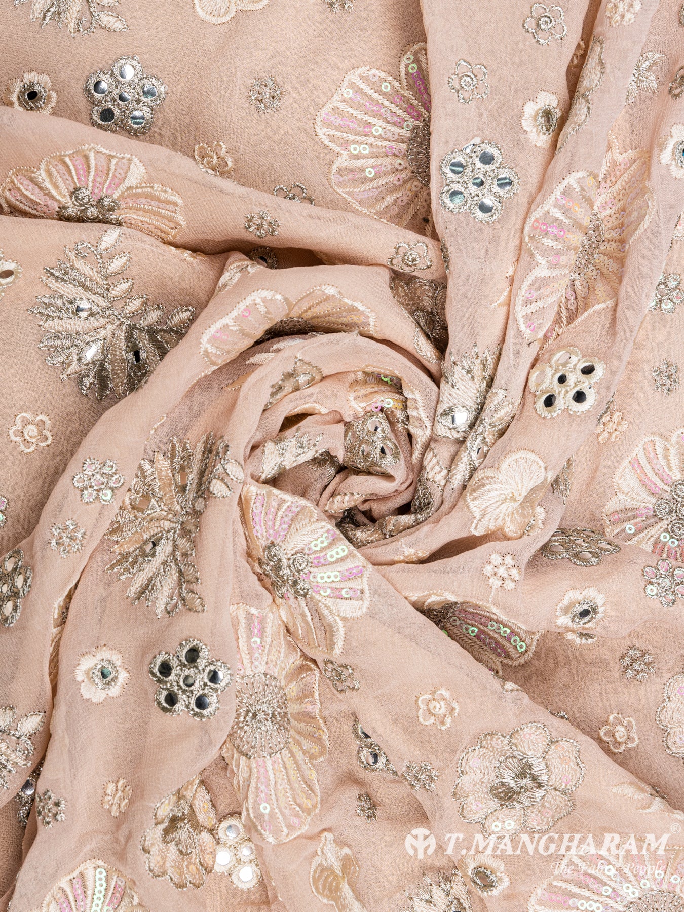 Pink Georgette Fabric - EC4837 view-1