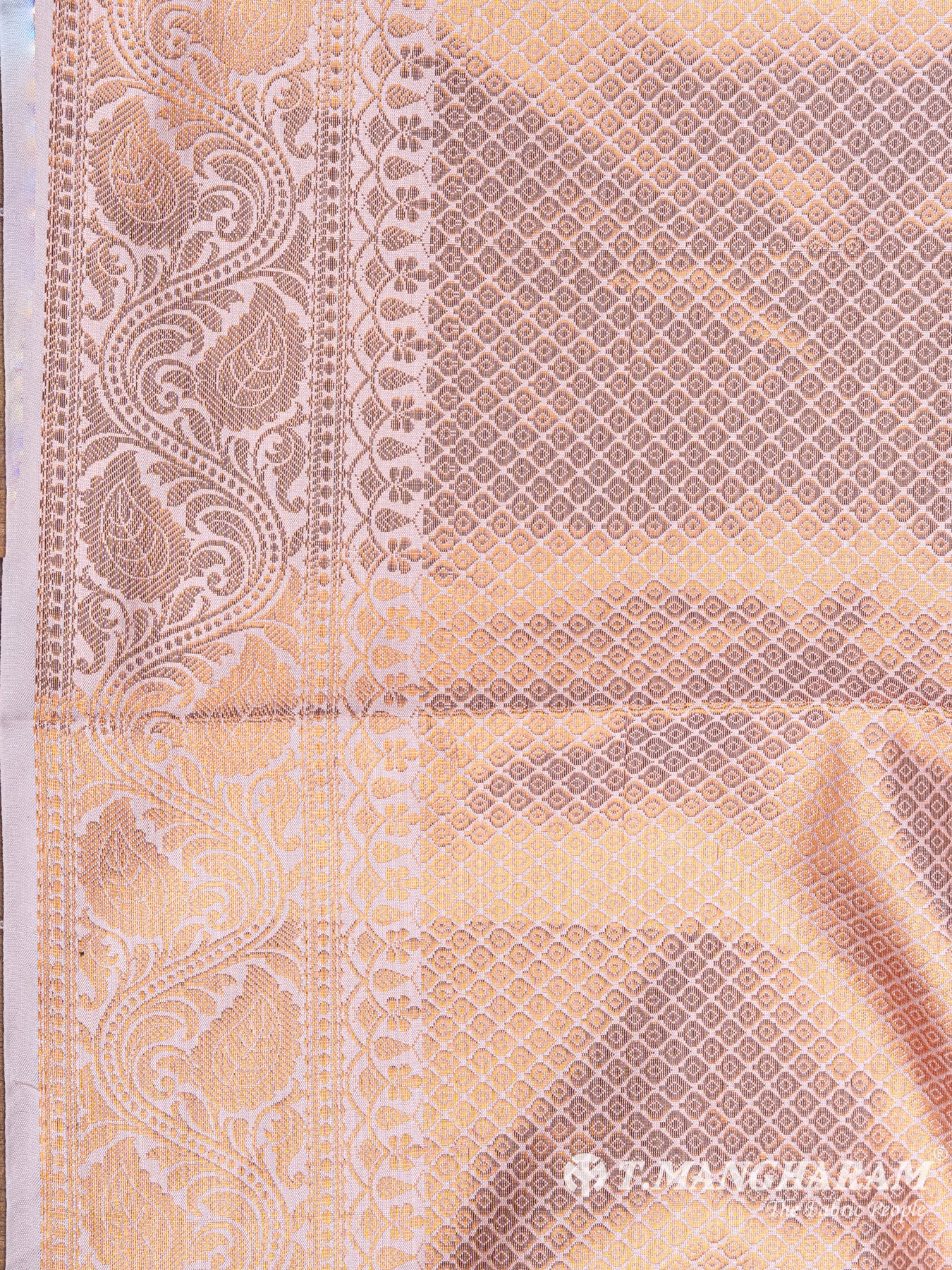 Violet Semi Banaras Fabric - EC6263 view-5