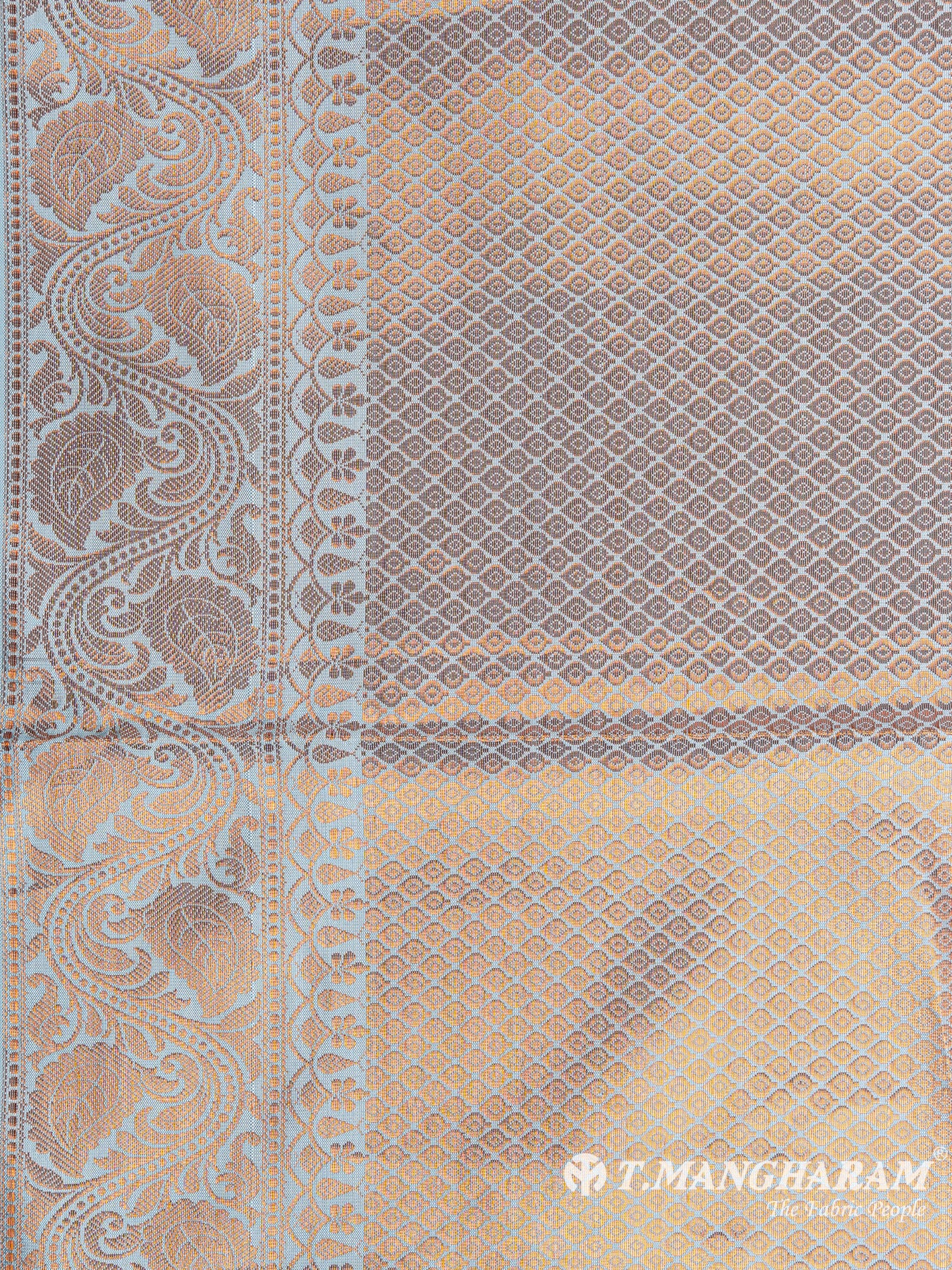 Blue Semi Banaras Fabric - EC6264 view-5