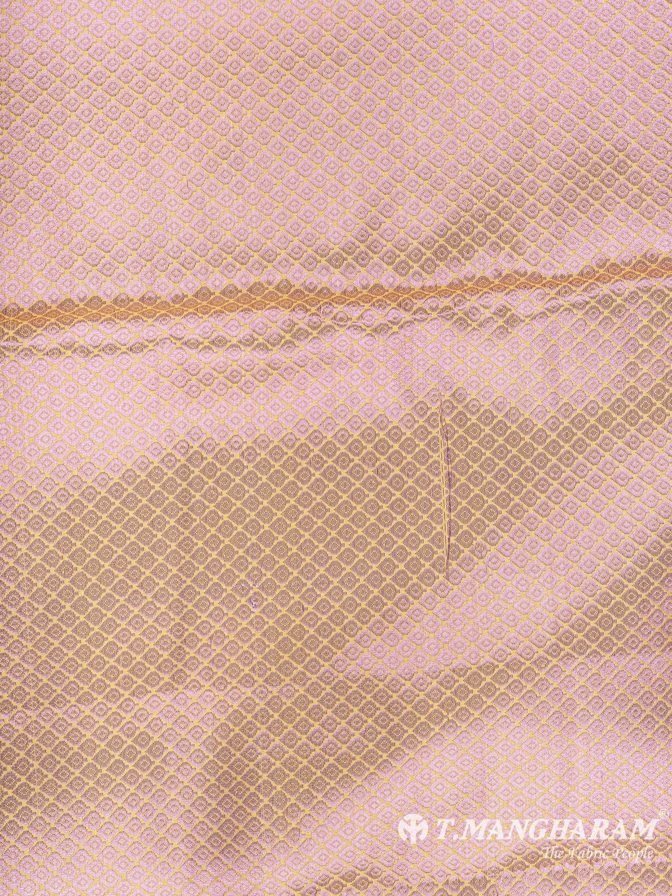 Yellow Semi Banaras Fabric - EC6272 view-3