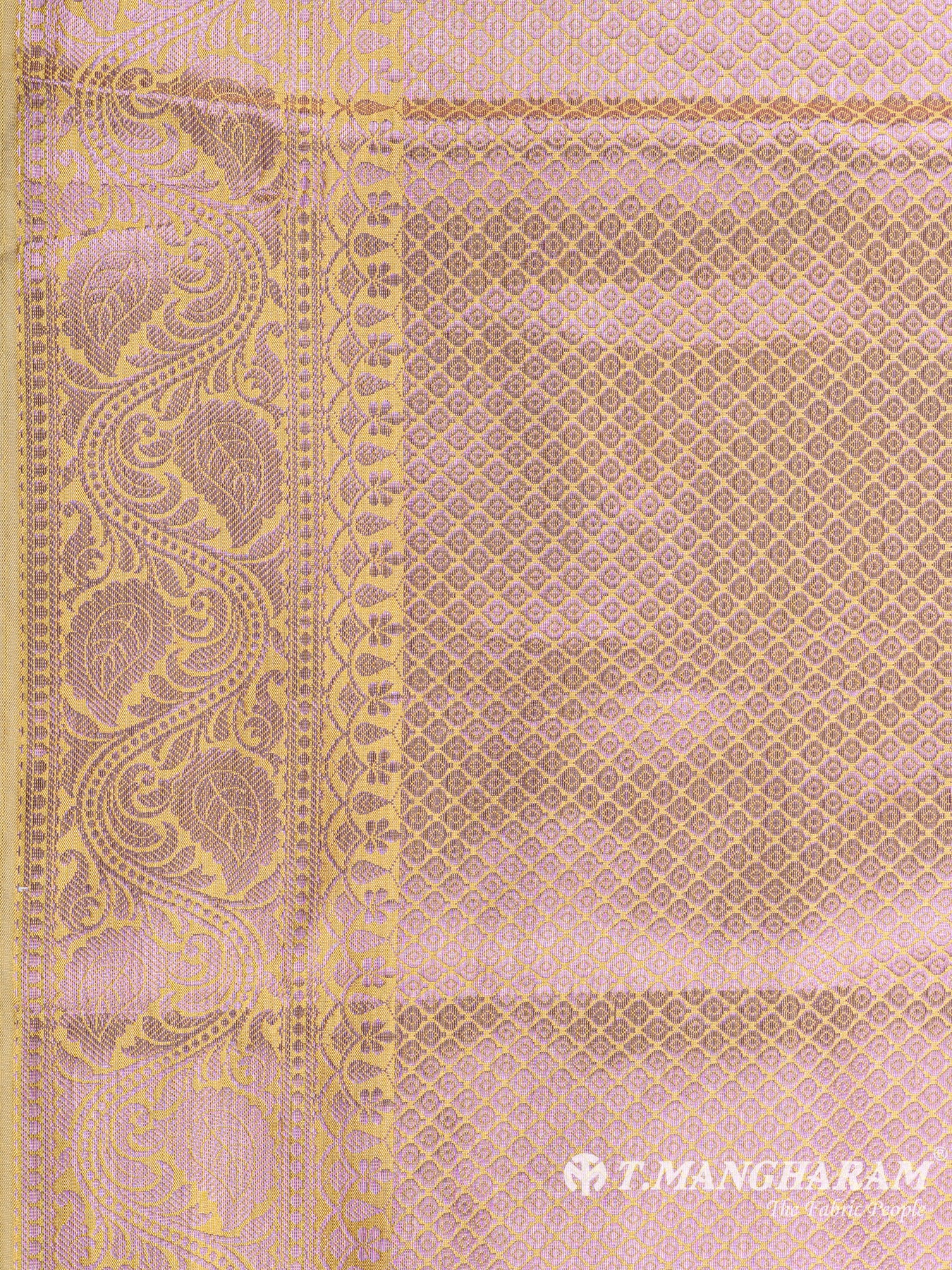 Yellow Semi Banaras Fabric - EC6272 view-5