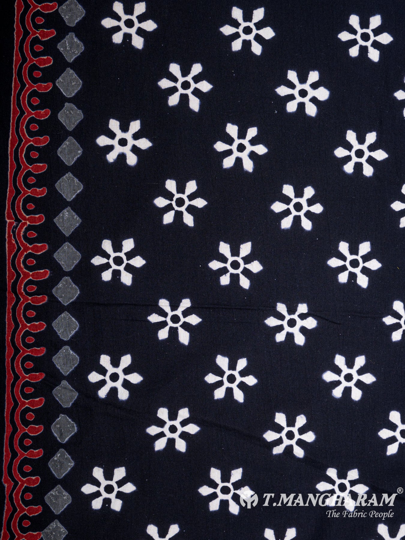 Black Cotton Embroidery Fabric - EB4732 view-3