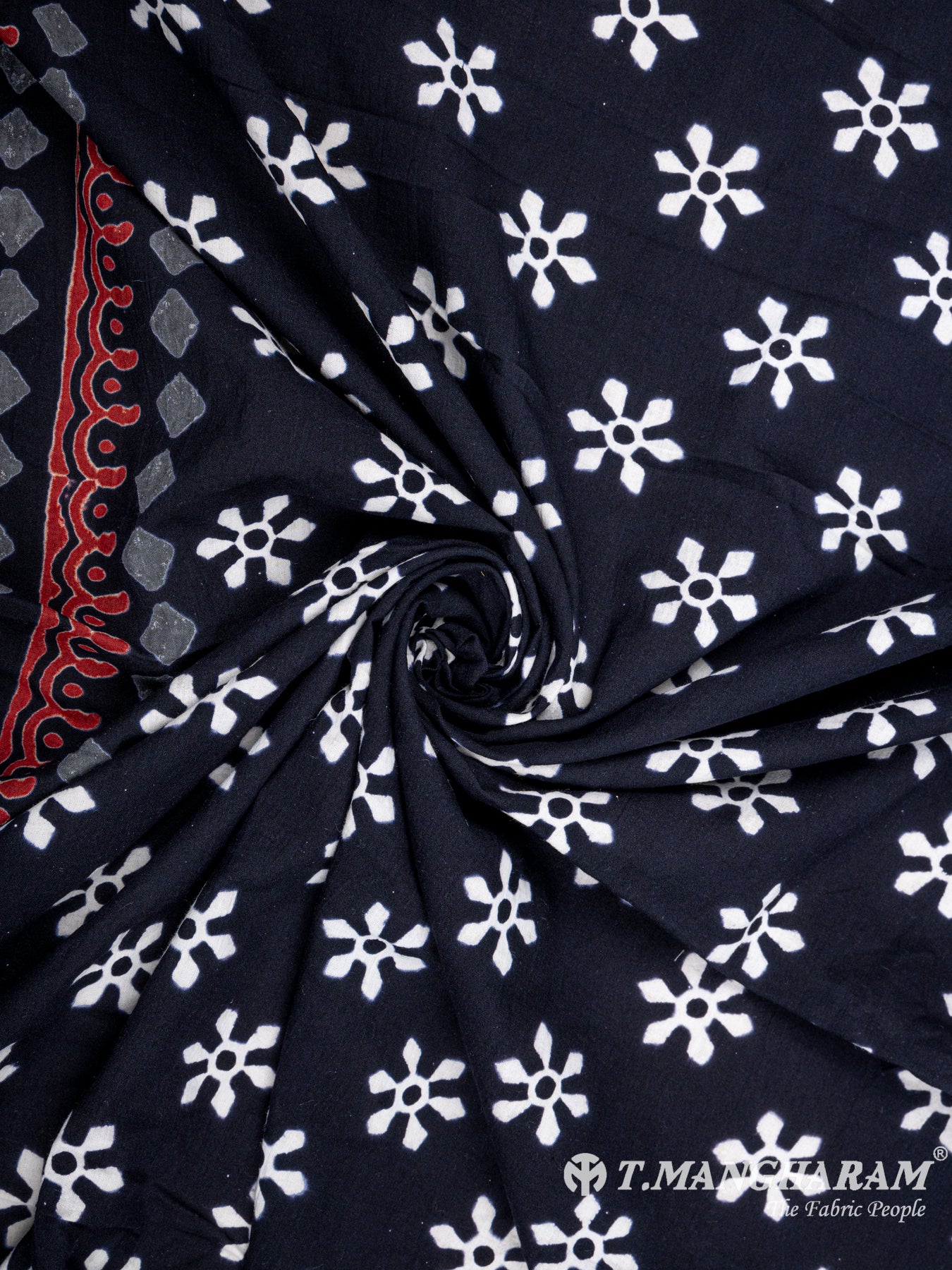 Black Cotton Embroidery Fabric - EB4732 view-1