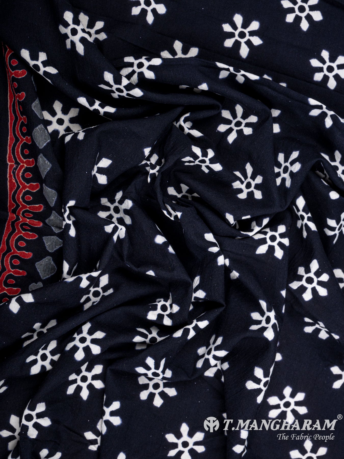 Black Cotton Embroidery Fabric - EB4732 view-4