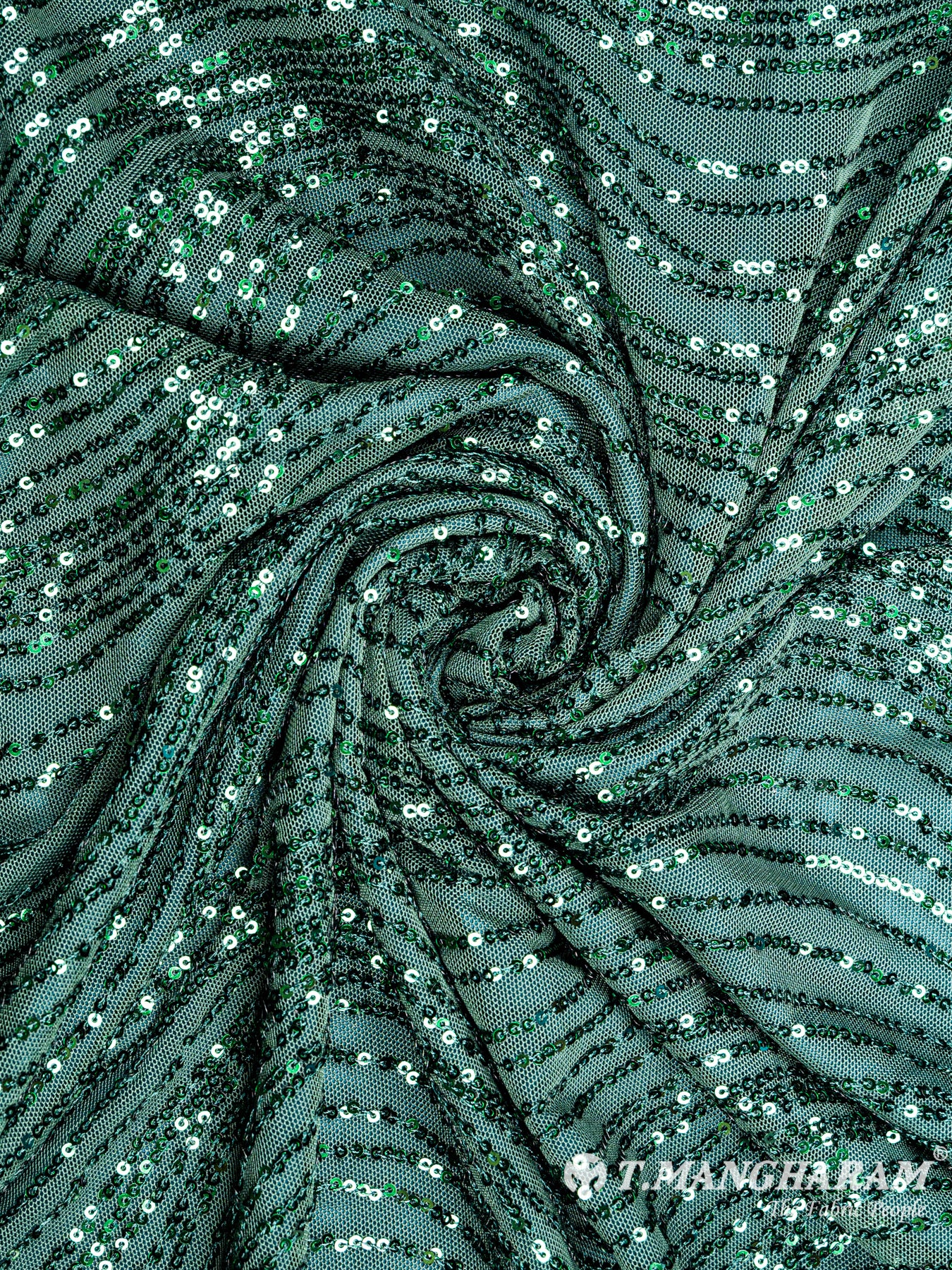 Green Fancy Net Fabric - EC4854 view-1