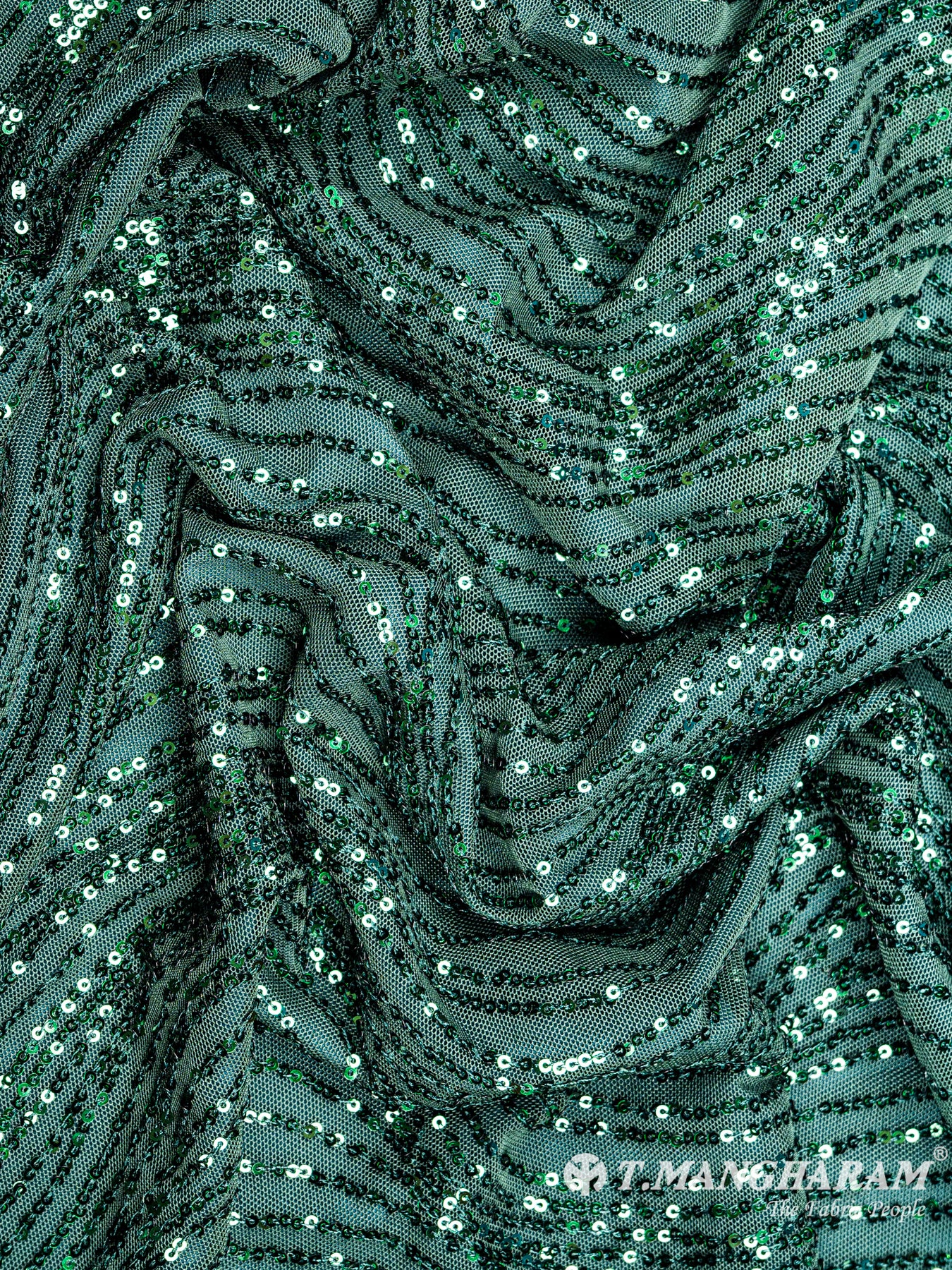 Green Fancy Net Fabric - EC4854 view-4