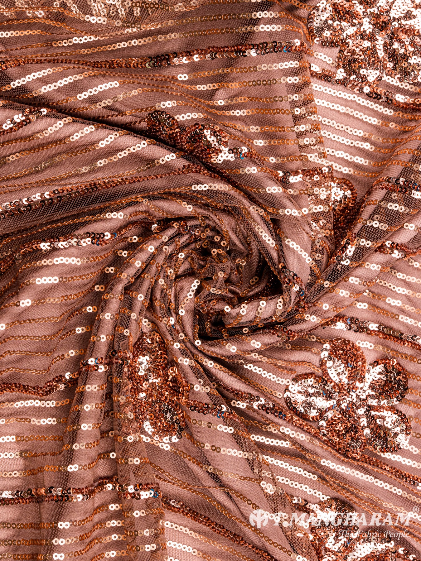 Brown Fancy Net Fabric - EC4860 view-1