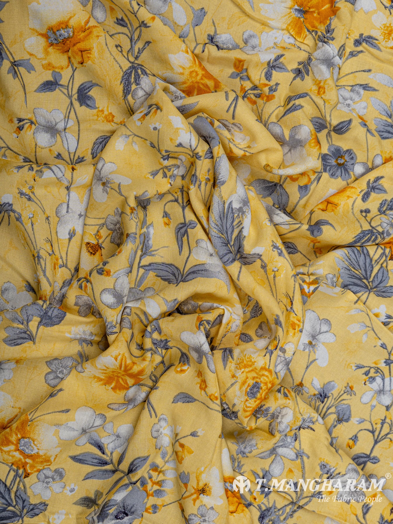 Yellow Cotton Fabric - EC6385 view-4