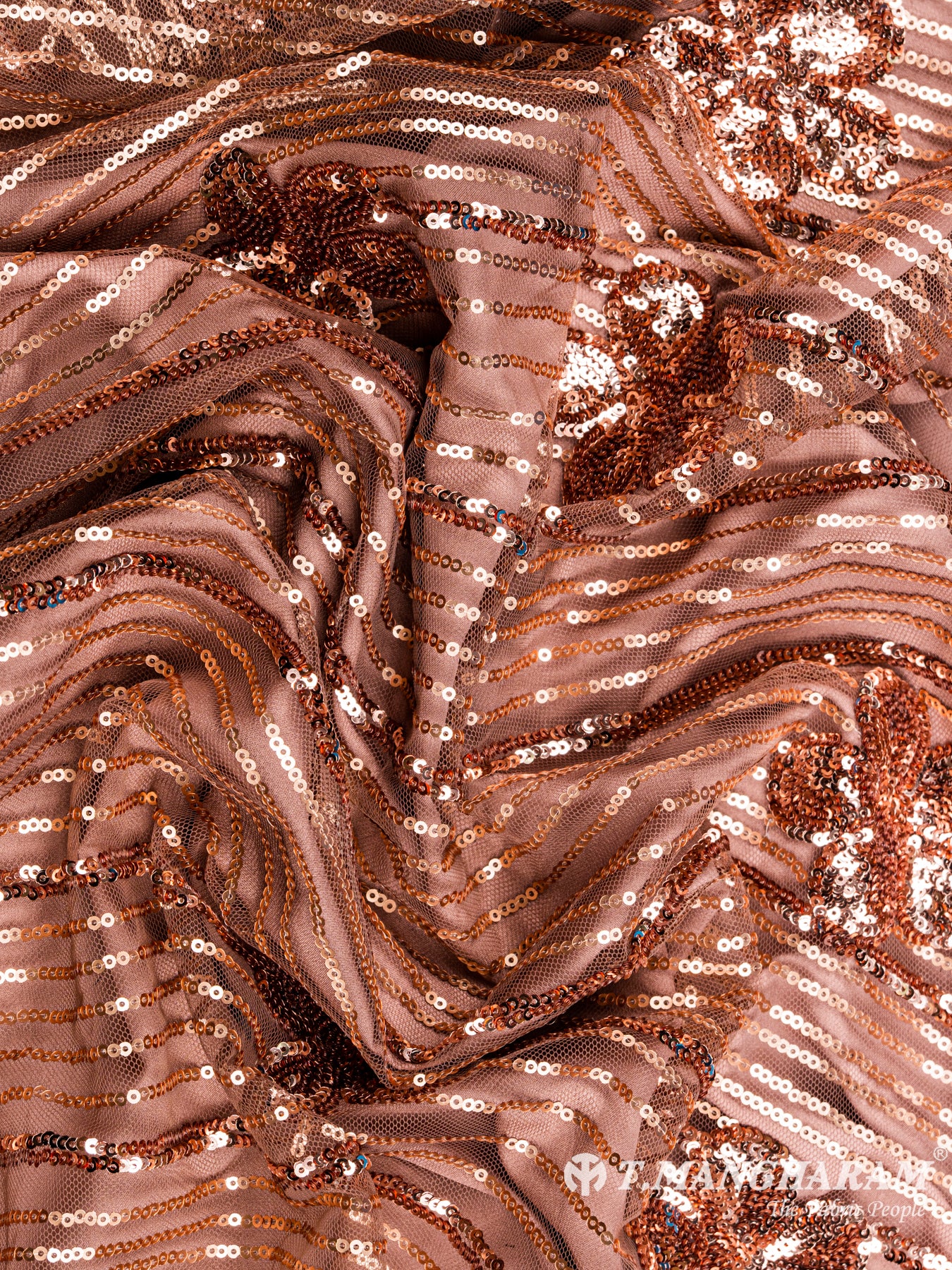 Brown Fancy Net Fabric - EC4860 view-4