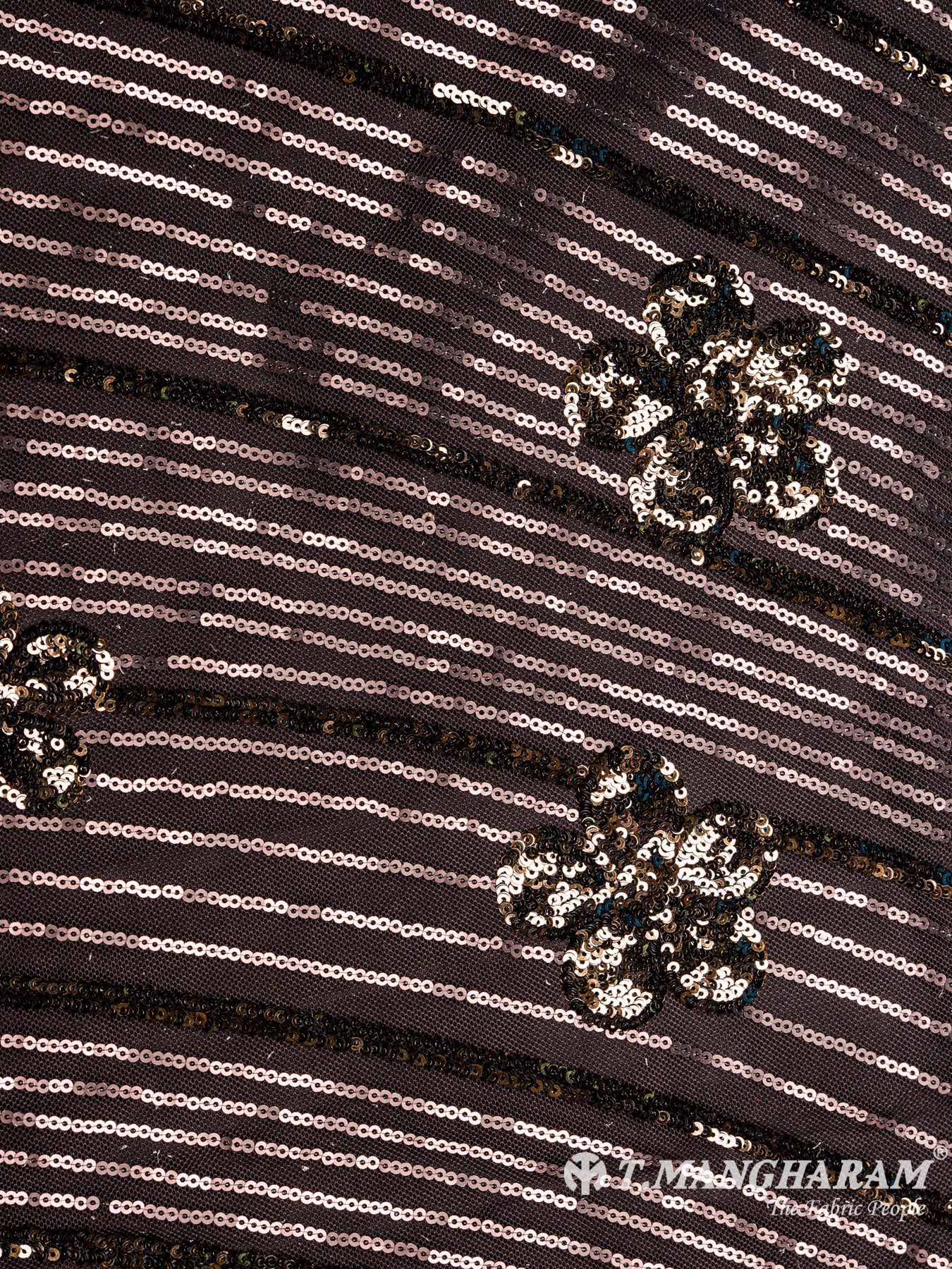 Brown Fancy Net Fabric - EC4859 view-3