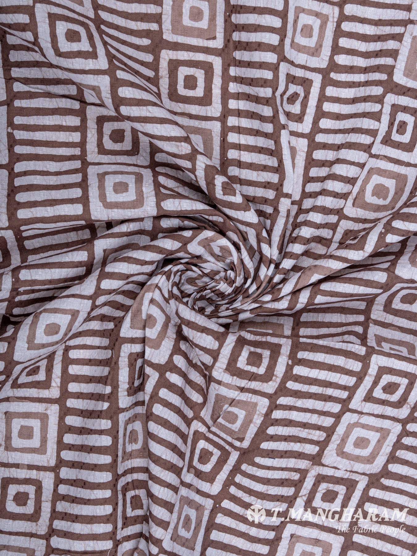 Brown Cotton Fabric - EC6364 view-1