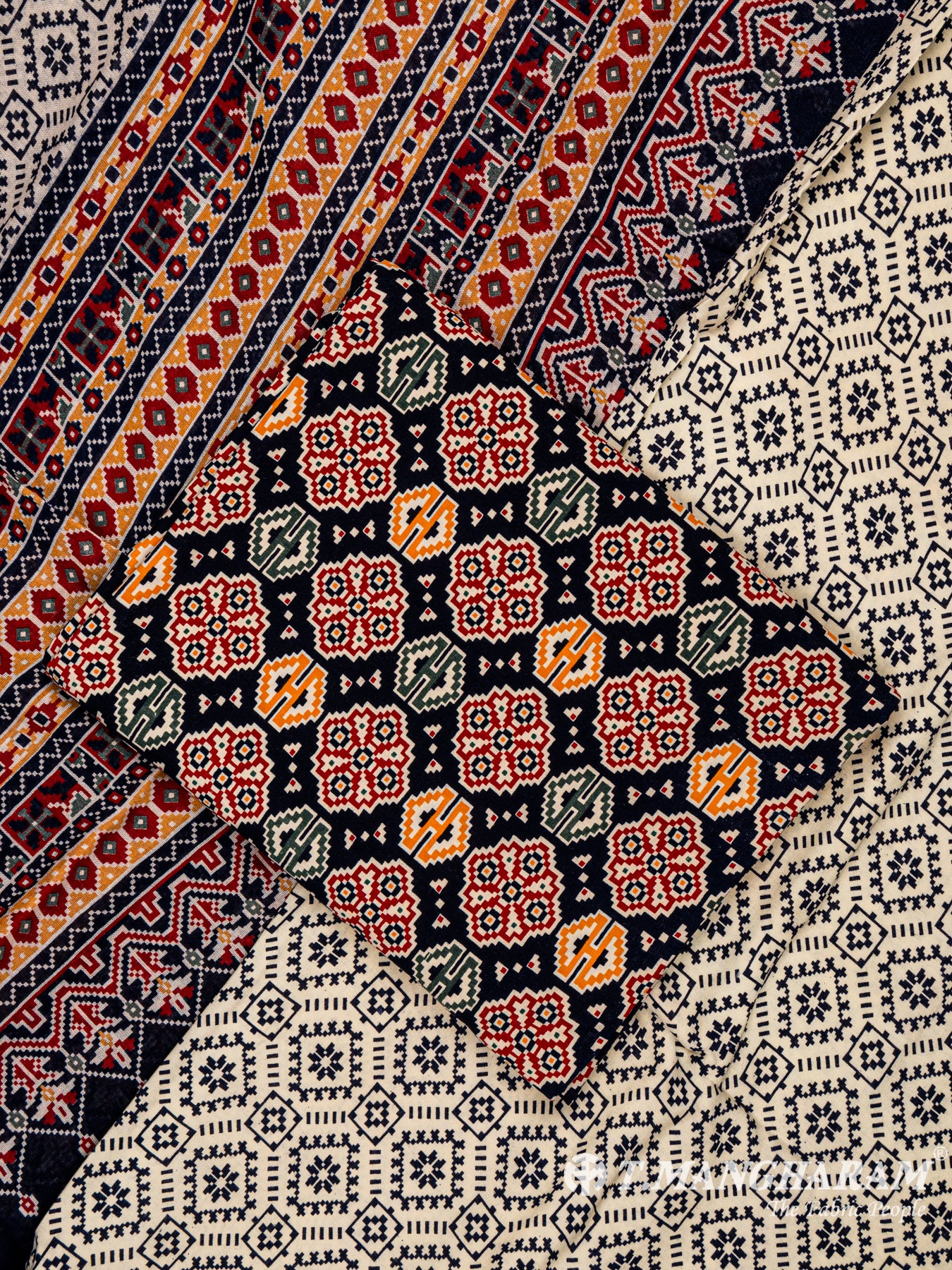 Multicolor Rayon Chudidhar Fabric Set - EG1398 view-1