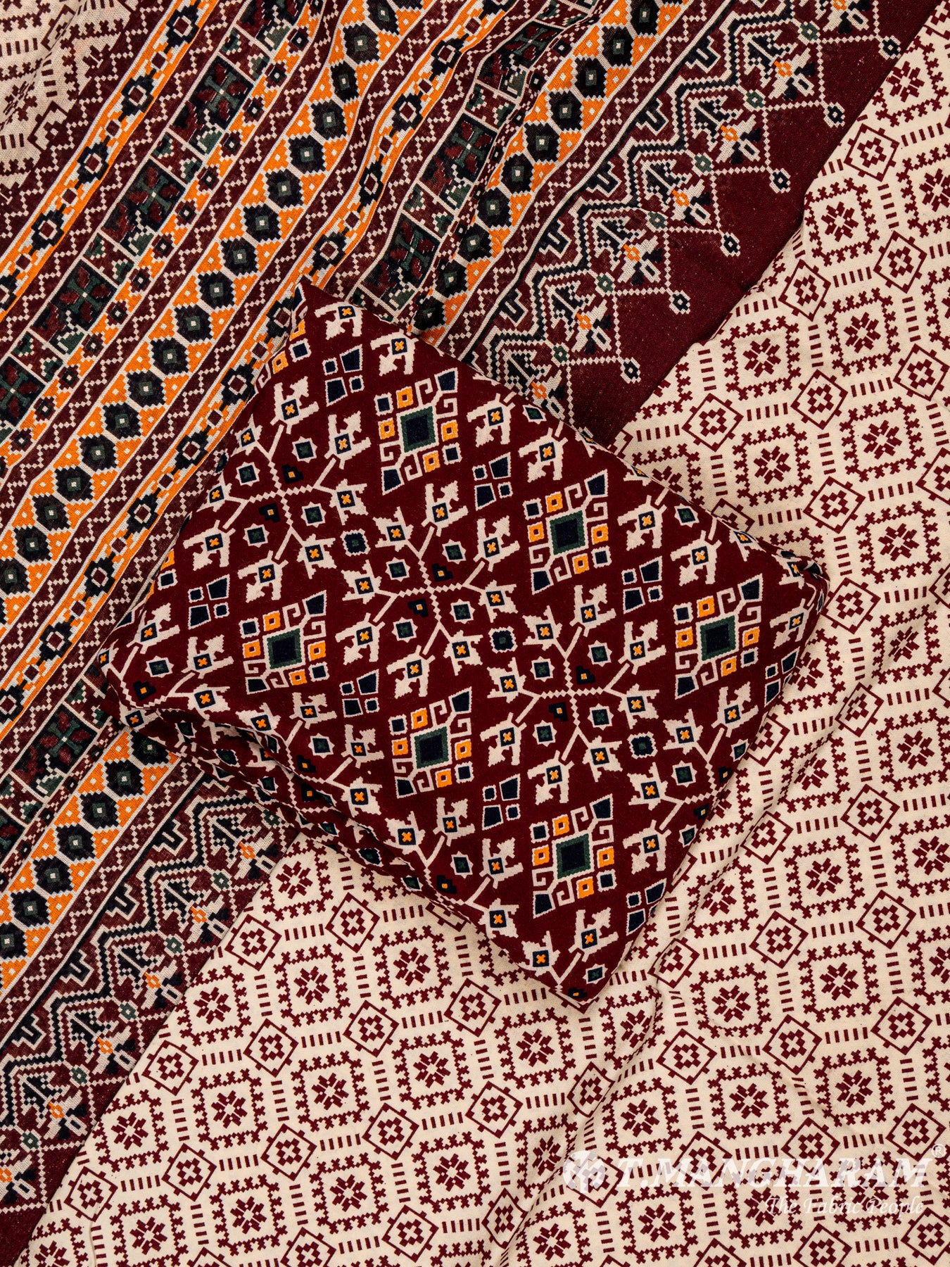 Multicolor Rayon Chudidhar Fabric Set - EG1397