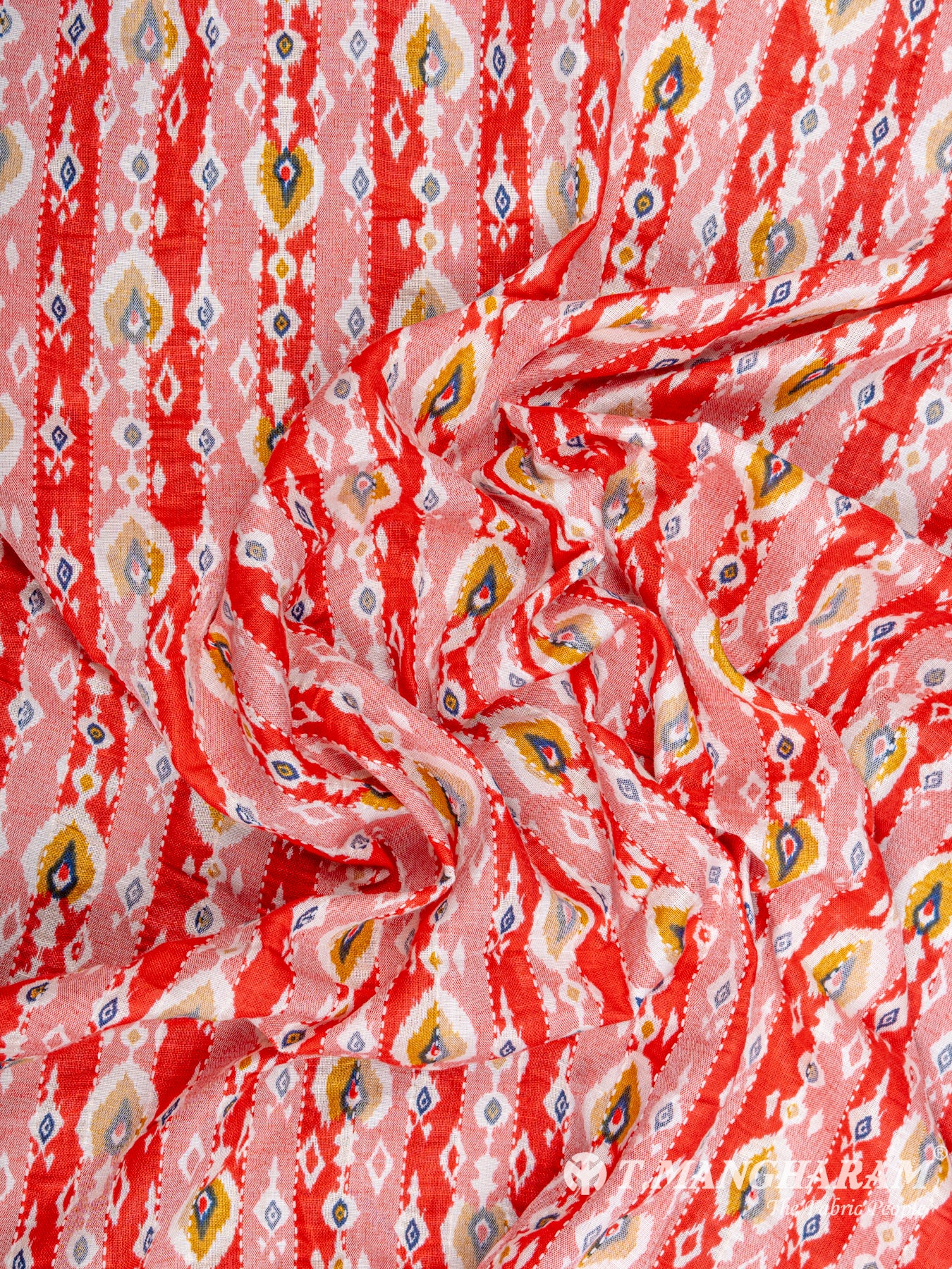 Red Cotton Fabric - EC6371 view-4