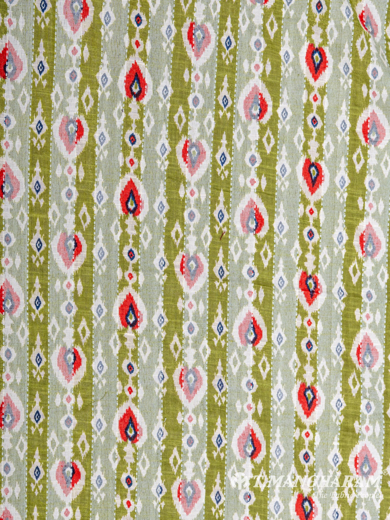 Green Cotton Fabric - EC6372 view-3