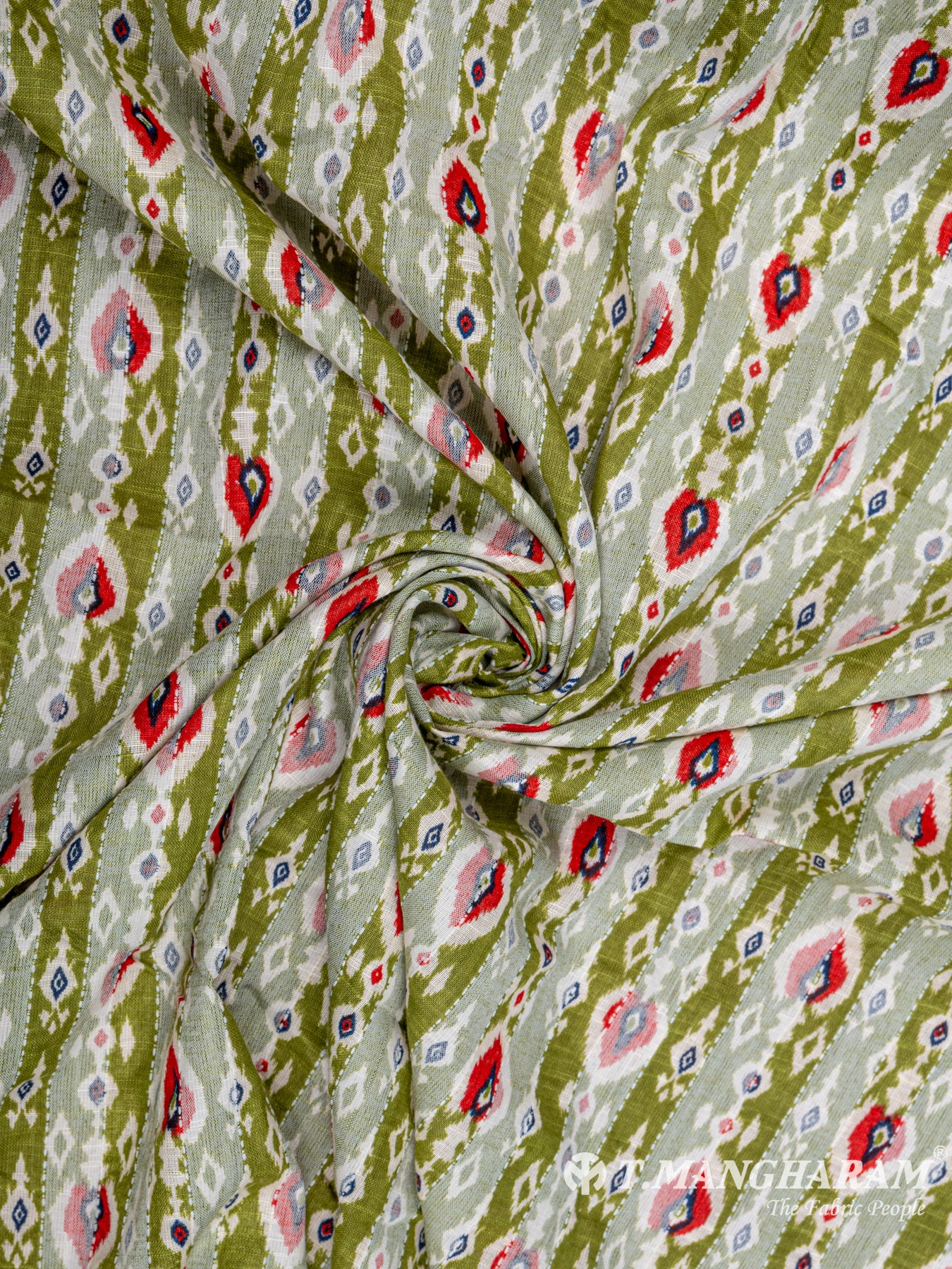 Green Cotton Fabric - EC6372 view-1