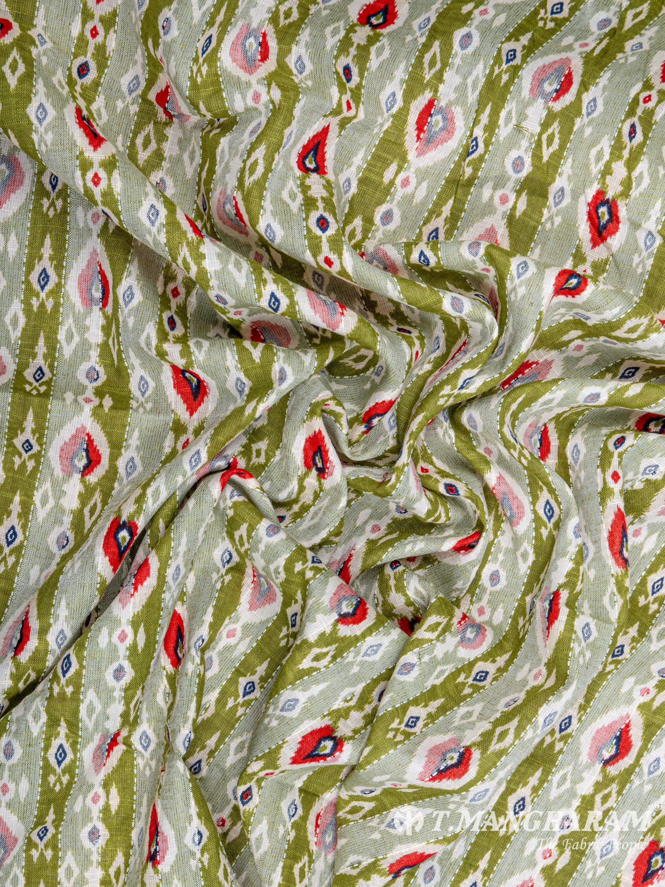 Green Cotton Fabric - EC6372 view-4