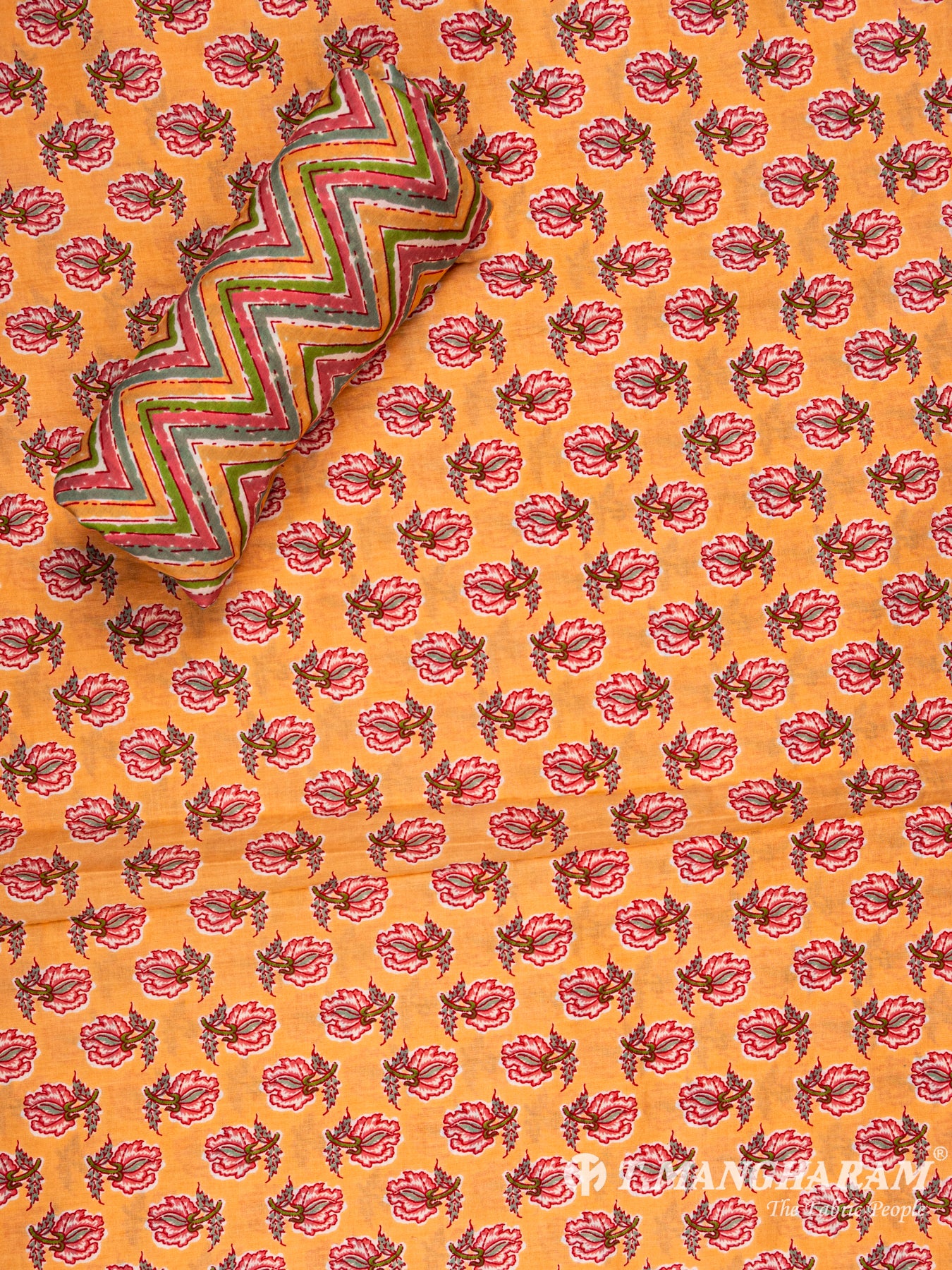 Yellow Cotton Chudidhar Fabric Set - EG1465 view-3