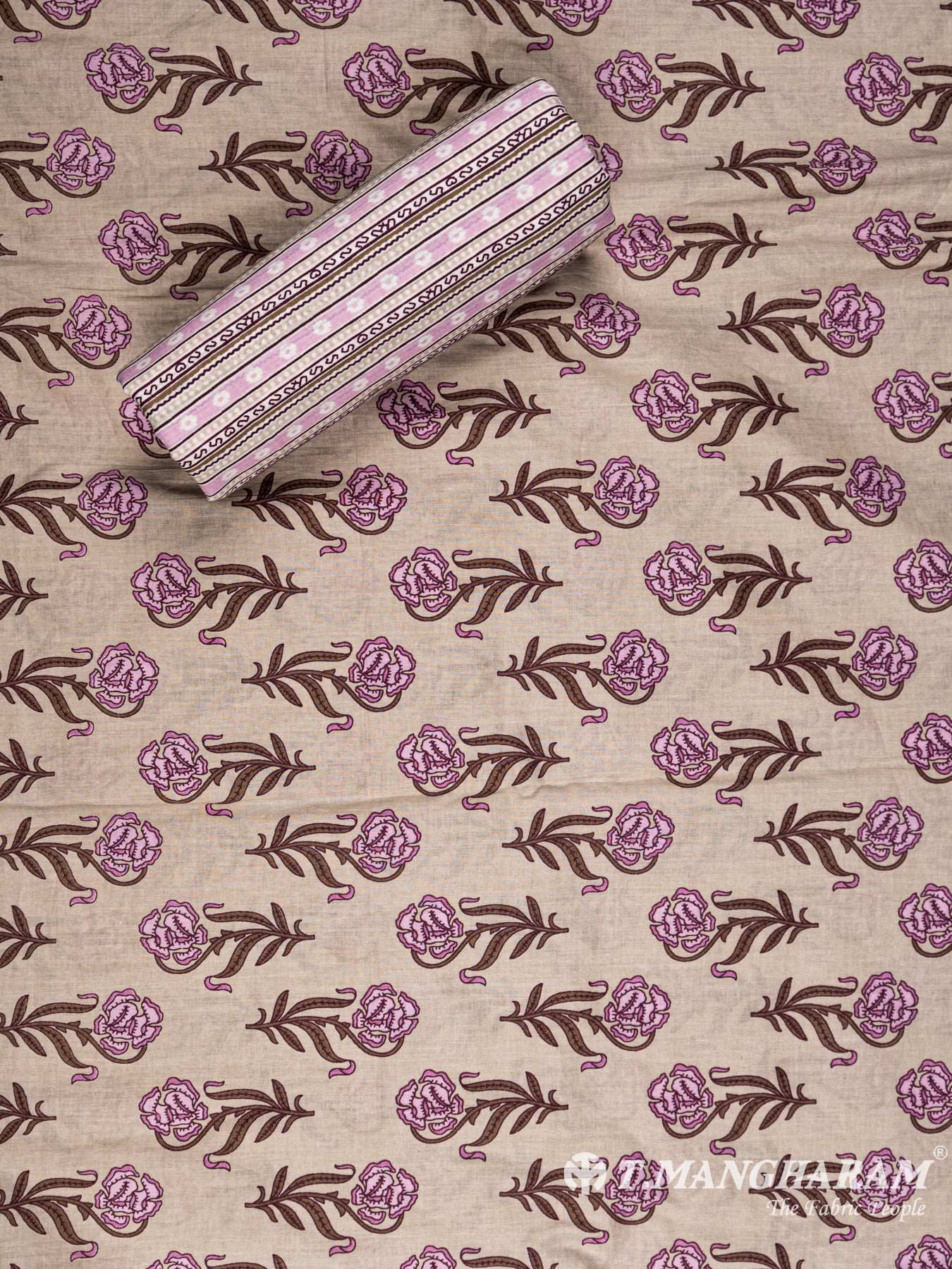 Violet Cotton Chudidhar Fabric Set - EG1468 view-3