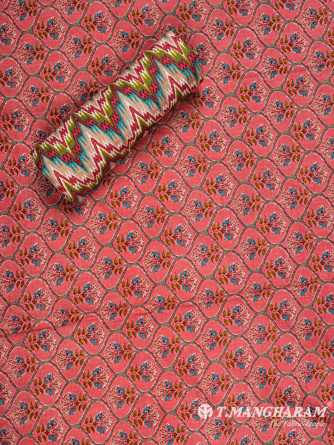Pink Cotton Chudidhar Fabric Set - EG1462 view-3