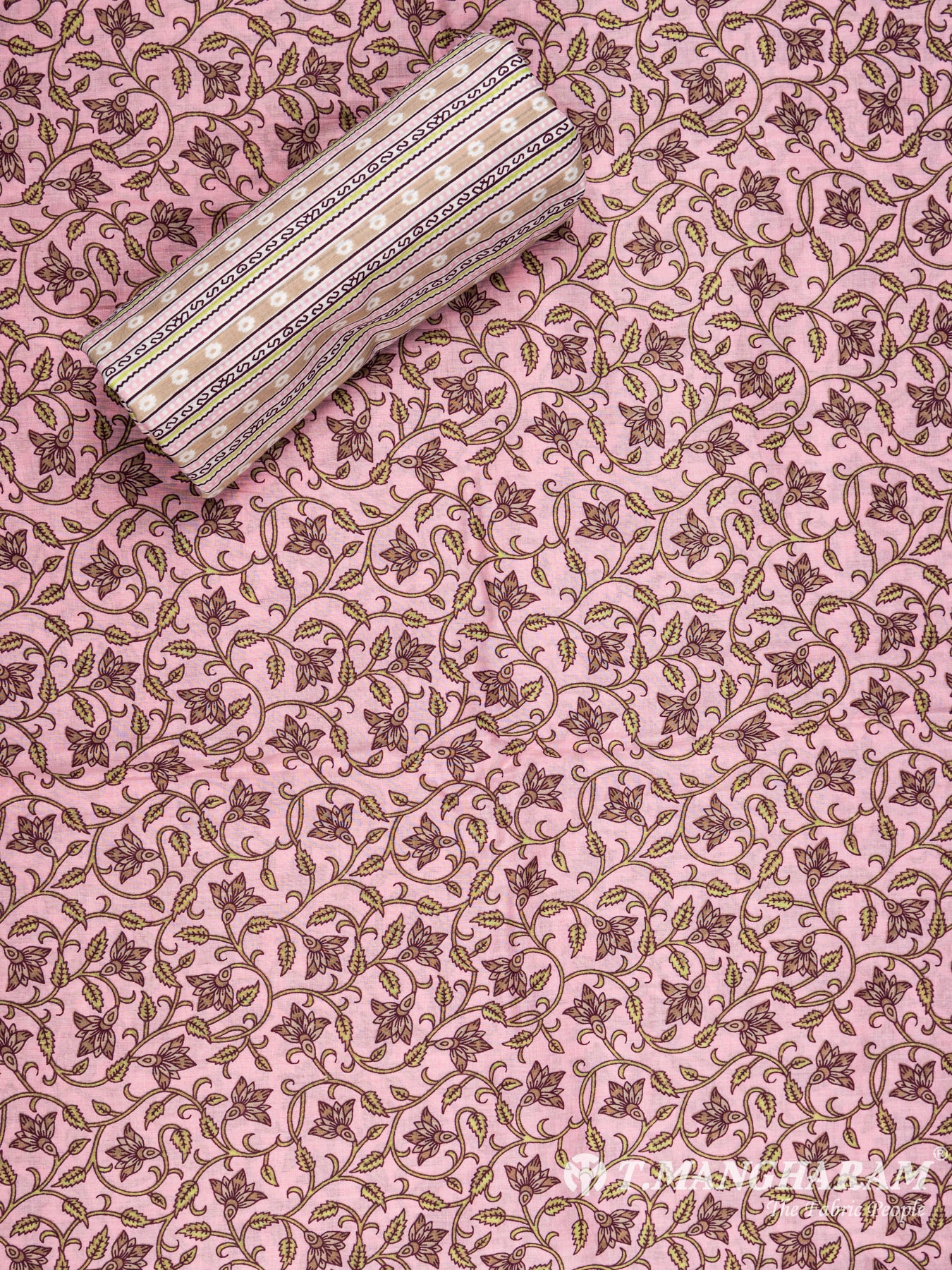 Pink Cotton Chudidhar Fabric Set - EG1464 view-3