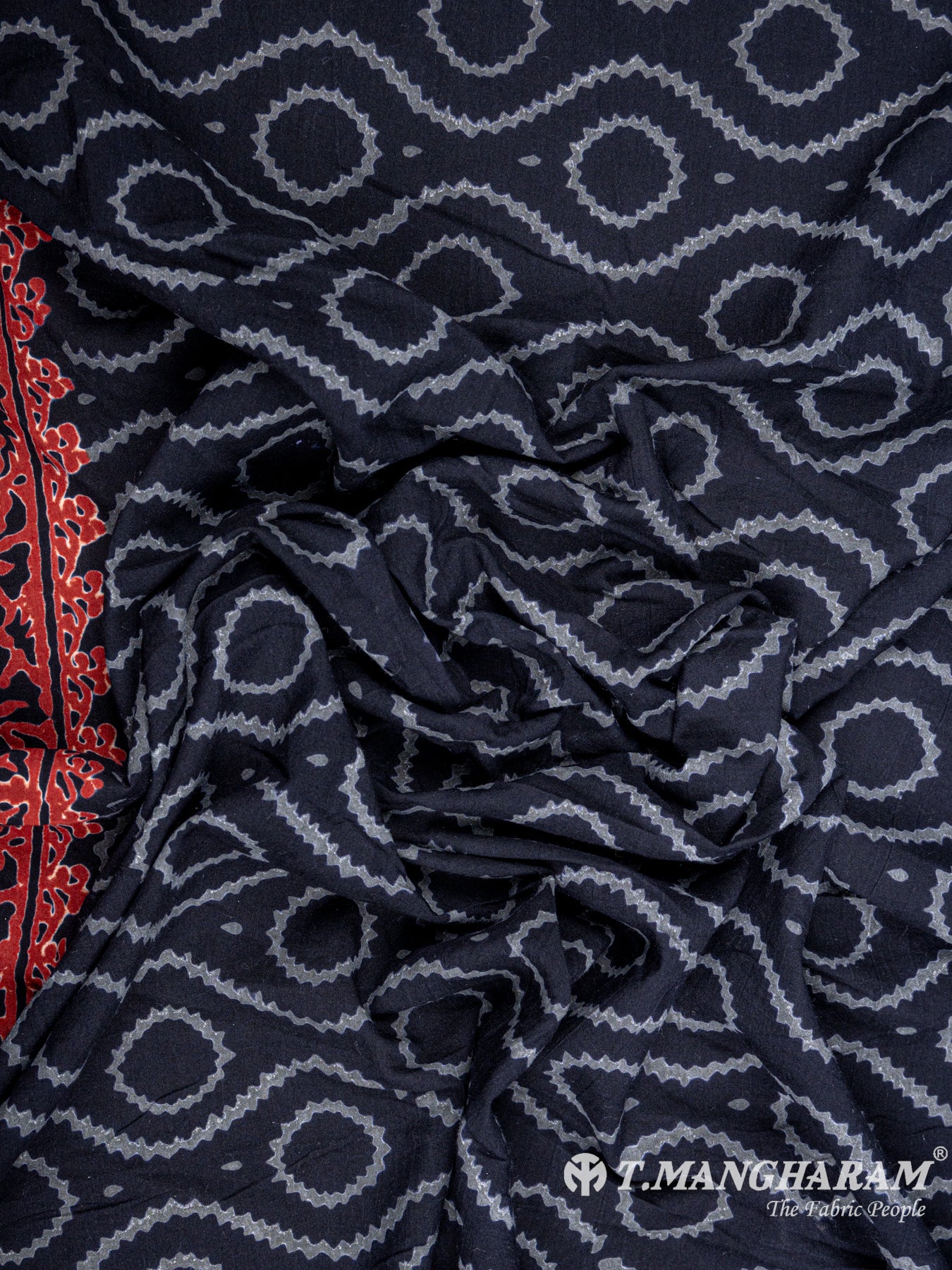 Black Cotton Embroidery Fabric - EB4734 view-4