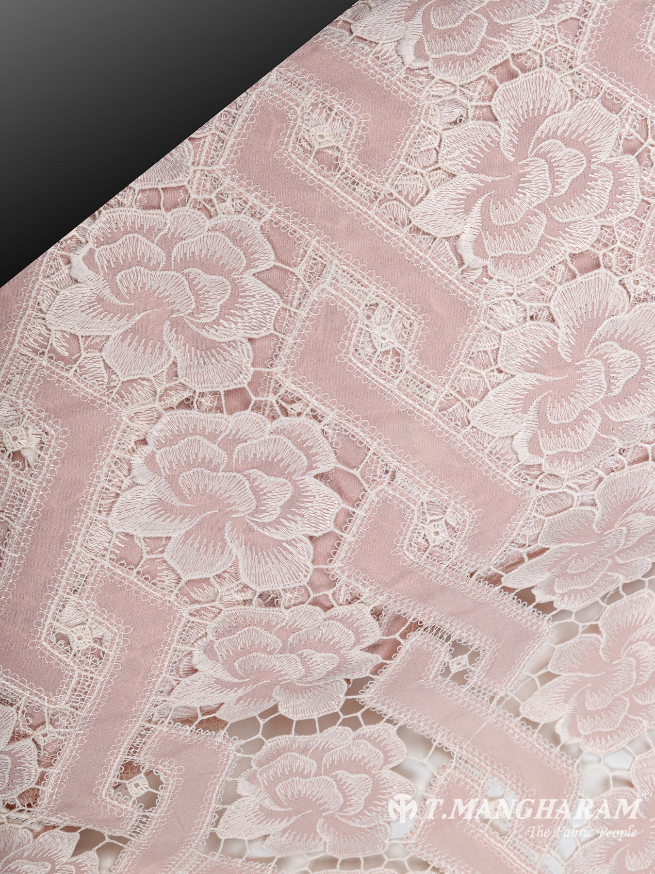 Pink Cotton Embroidery Fabric - EC6389 view-2