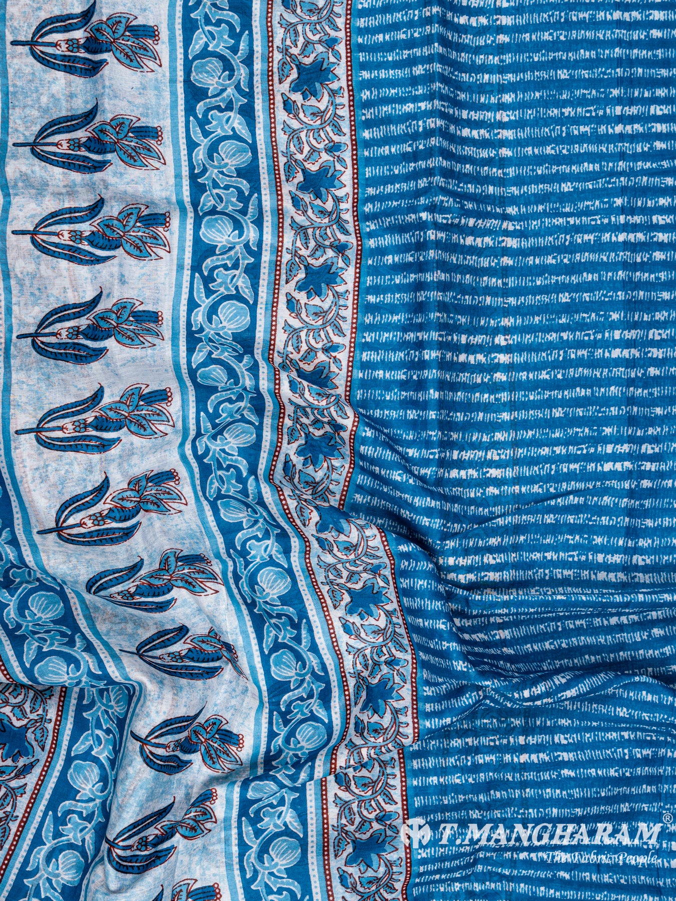 Blue Cotton Chudidhar Fabric Set - EG1411 view-2