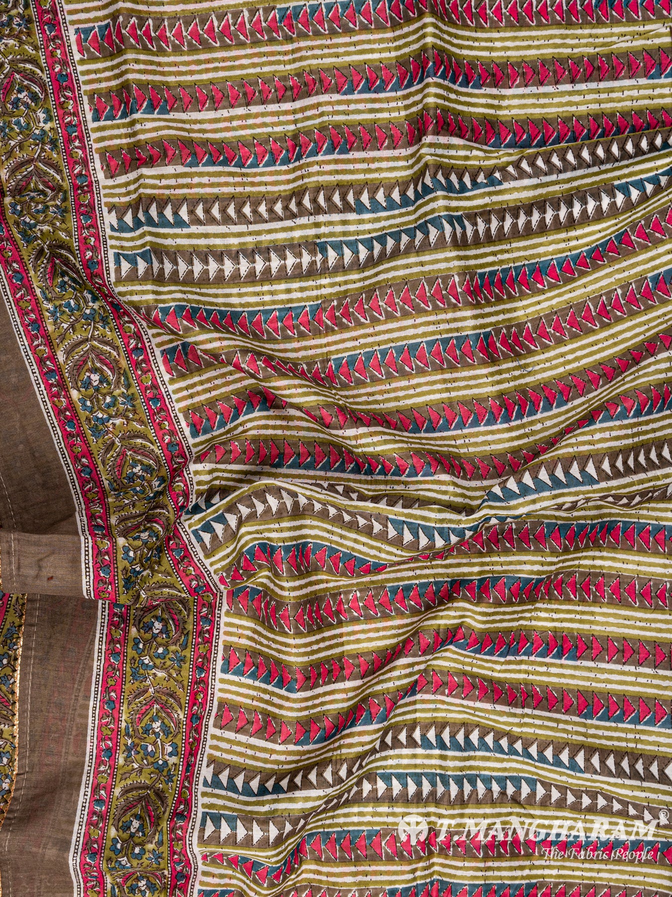 Brown Cotton Chudidhar Fabric Set - EG1444 view-2