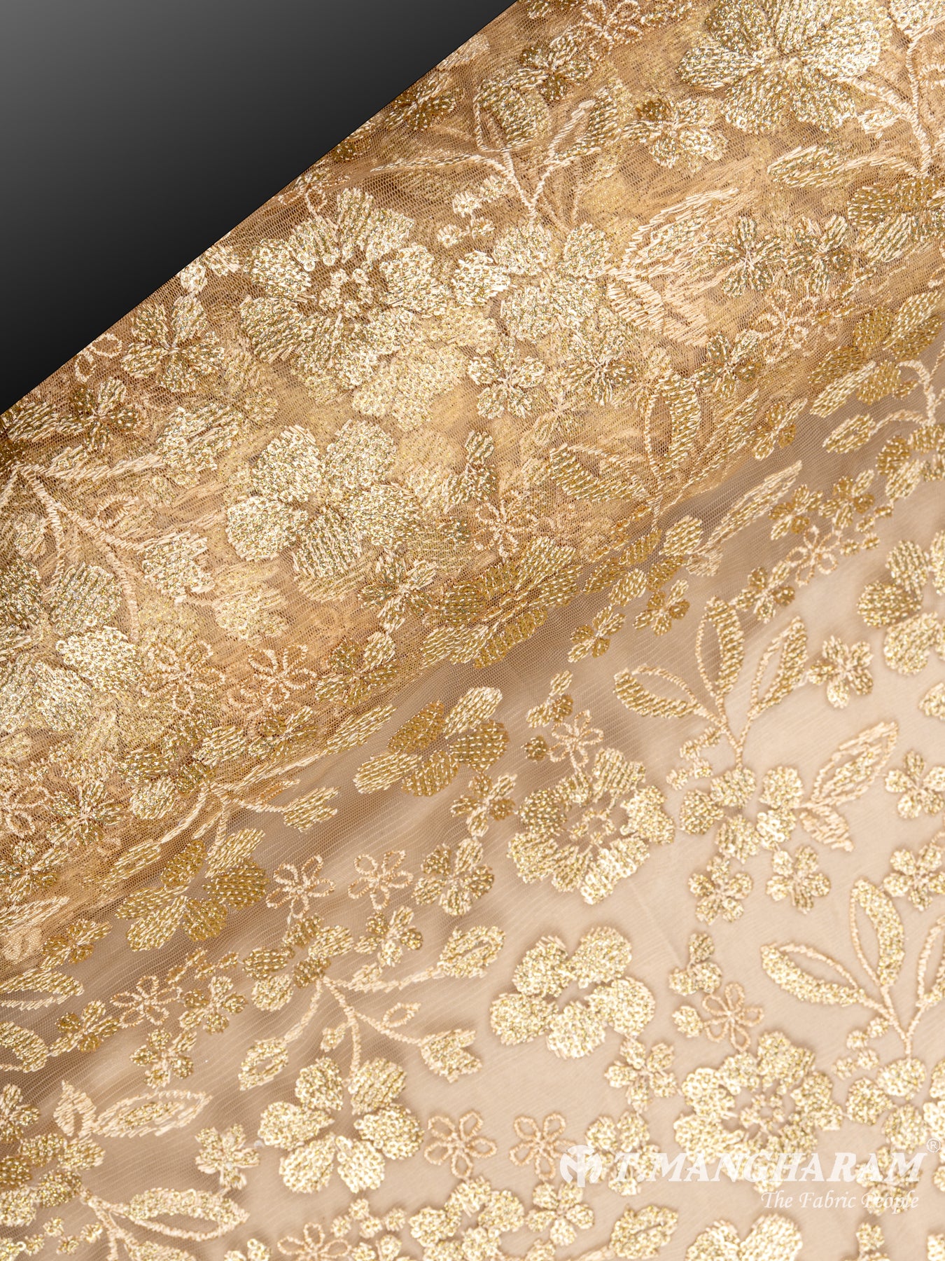Gold Net Embroidery Fabric - EC6338 view-2