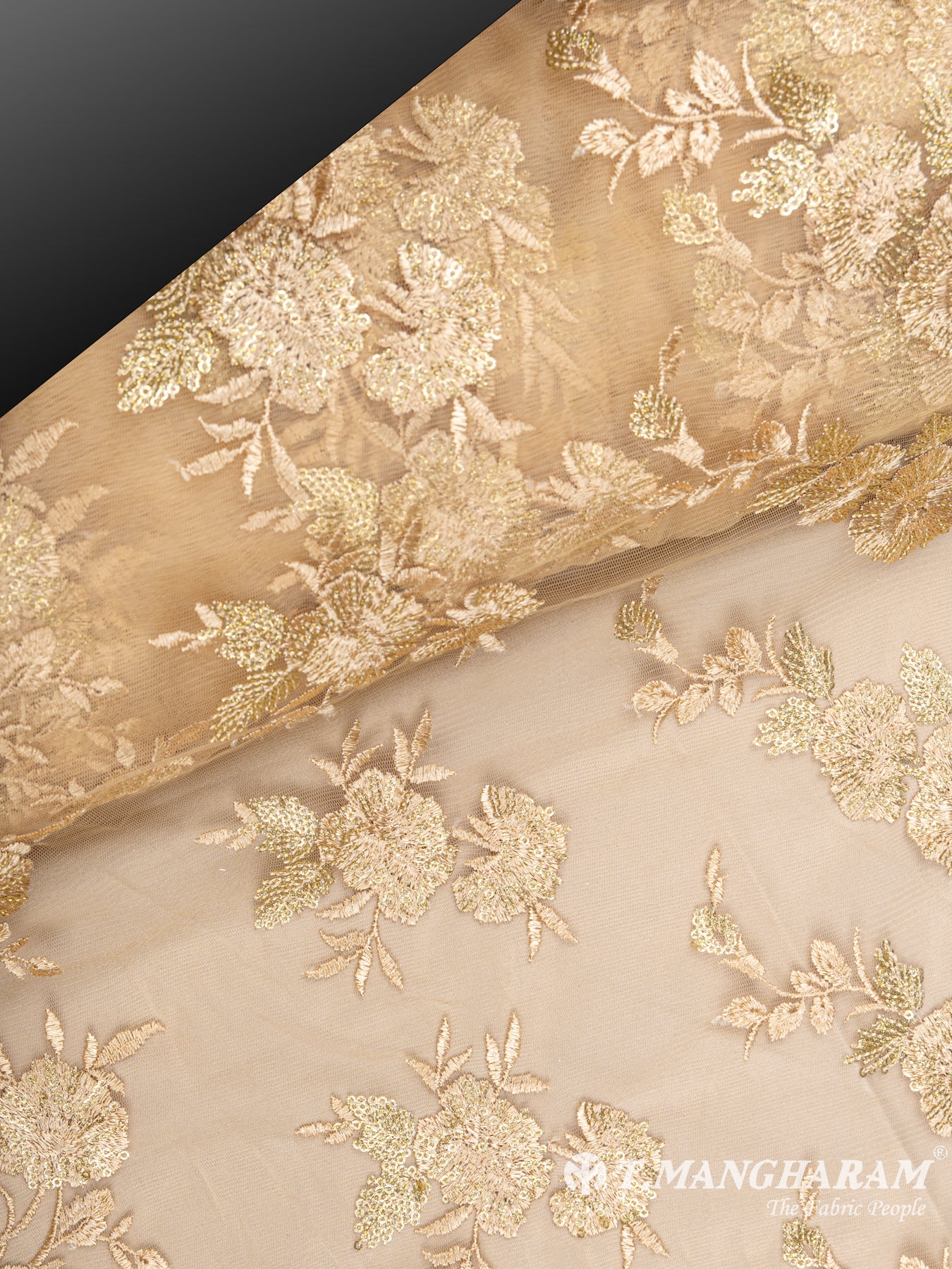 Gold Net Embroidery Fabric - EC6337 view-2